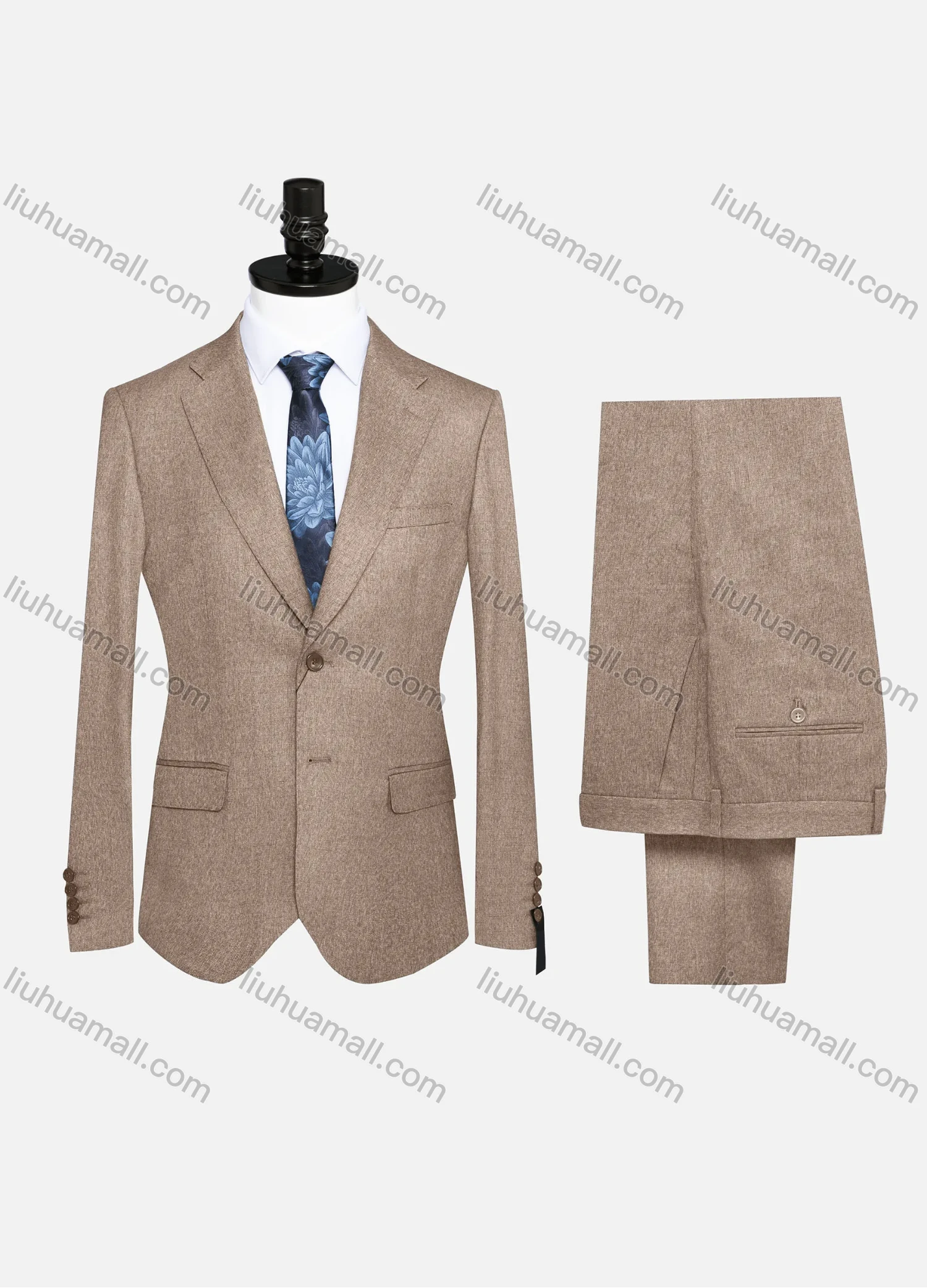 Wholesale Men's Formal Plain Two Button Blazer Jacket & Pants 2 Piece Suit Set 32235# - Liuhuamall