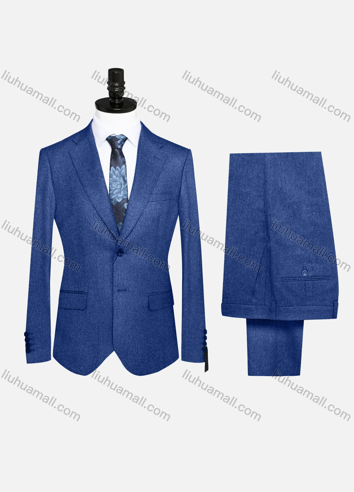 Wholesale Men's Formal Plain Two Button Blazer Jacket & Pants 2 Piece Suit Set 32235# - Liuhuamall