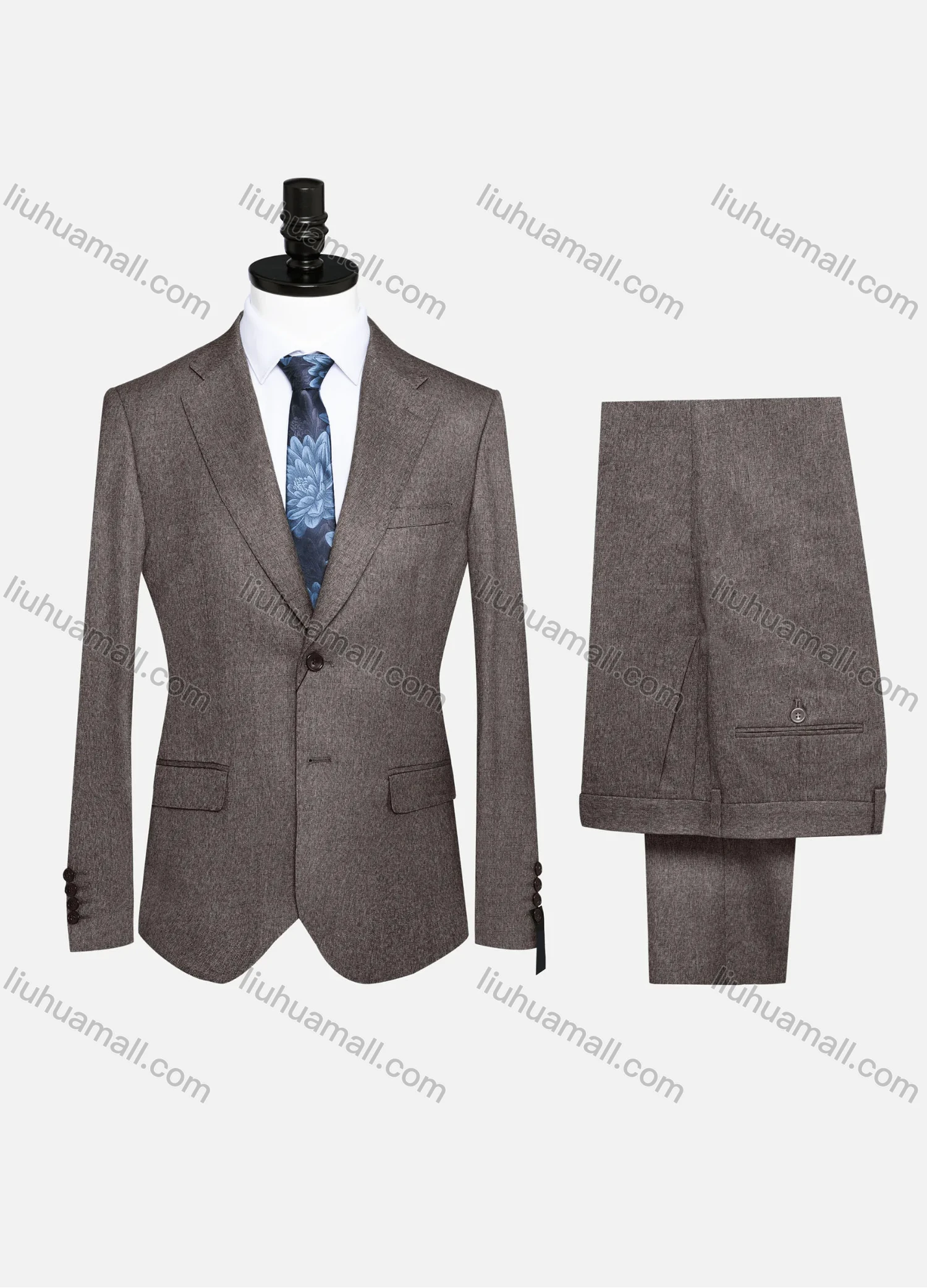 Wholesale Men's Formal Plain Two Button Blazer Jacket & Pants 2 Piece Suit Set 32235# - Liuhuamall