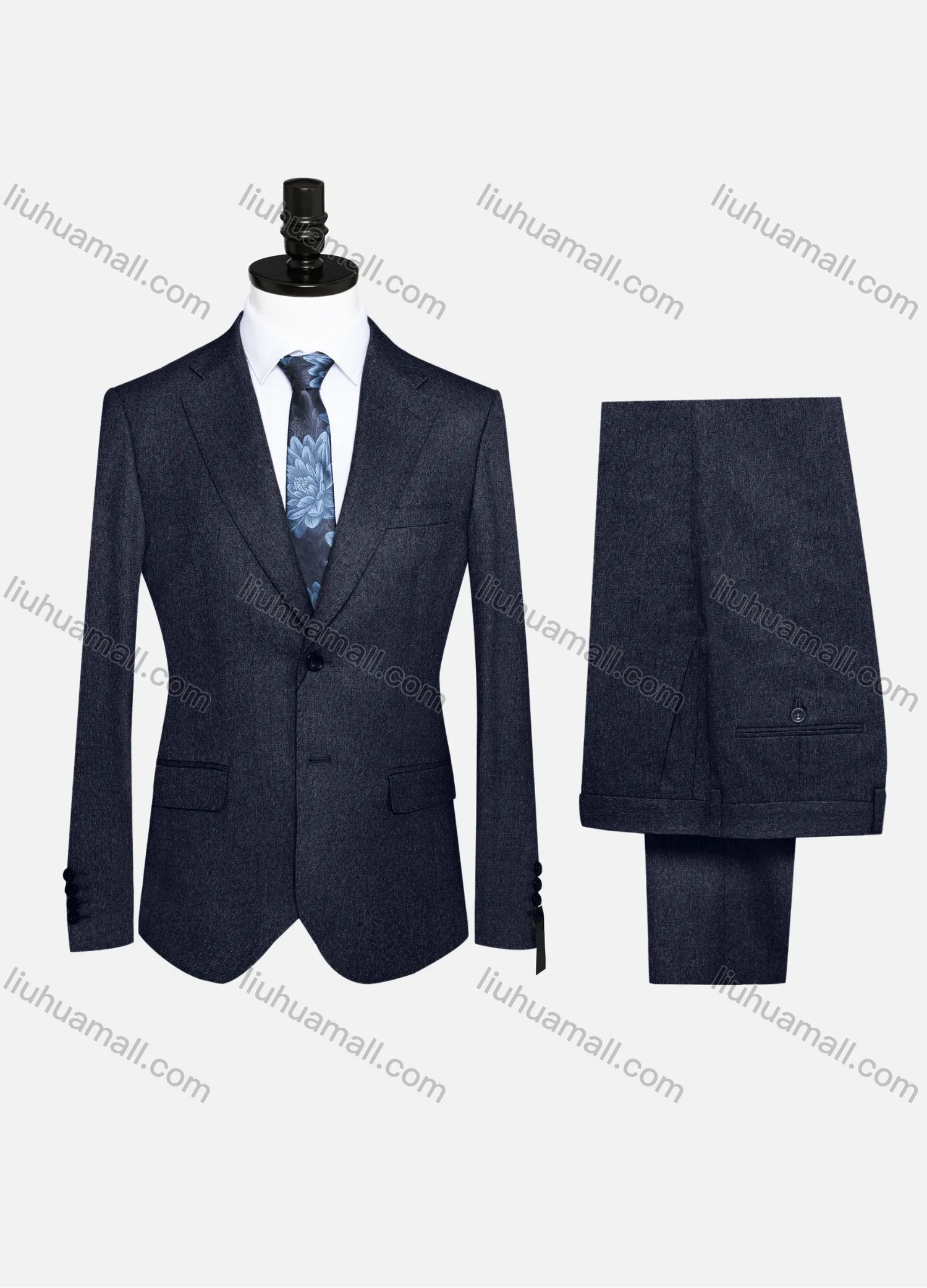 Wholesale Men's Formal Plain Two Button Blazer Jacket & Pants 2 Piece Suit Set 32235# - Liuhuamall