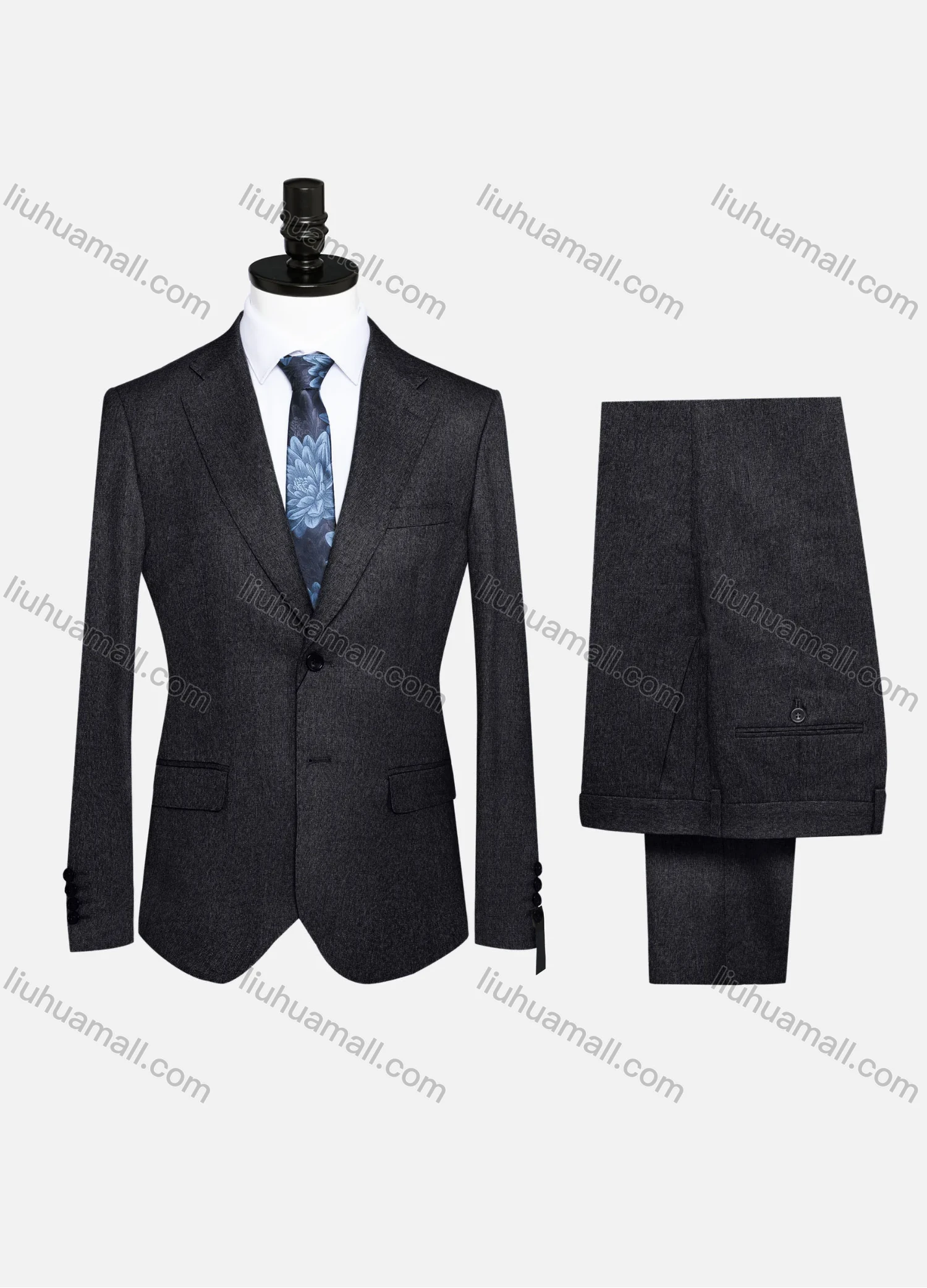 Wholesale Men's Formal Plain Two Button Blazer Jacket & Pants 2 Piece Suit Set 32235# - Liuhuamall