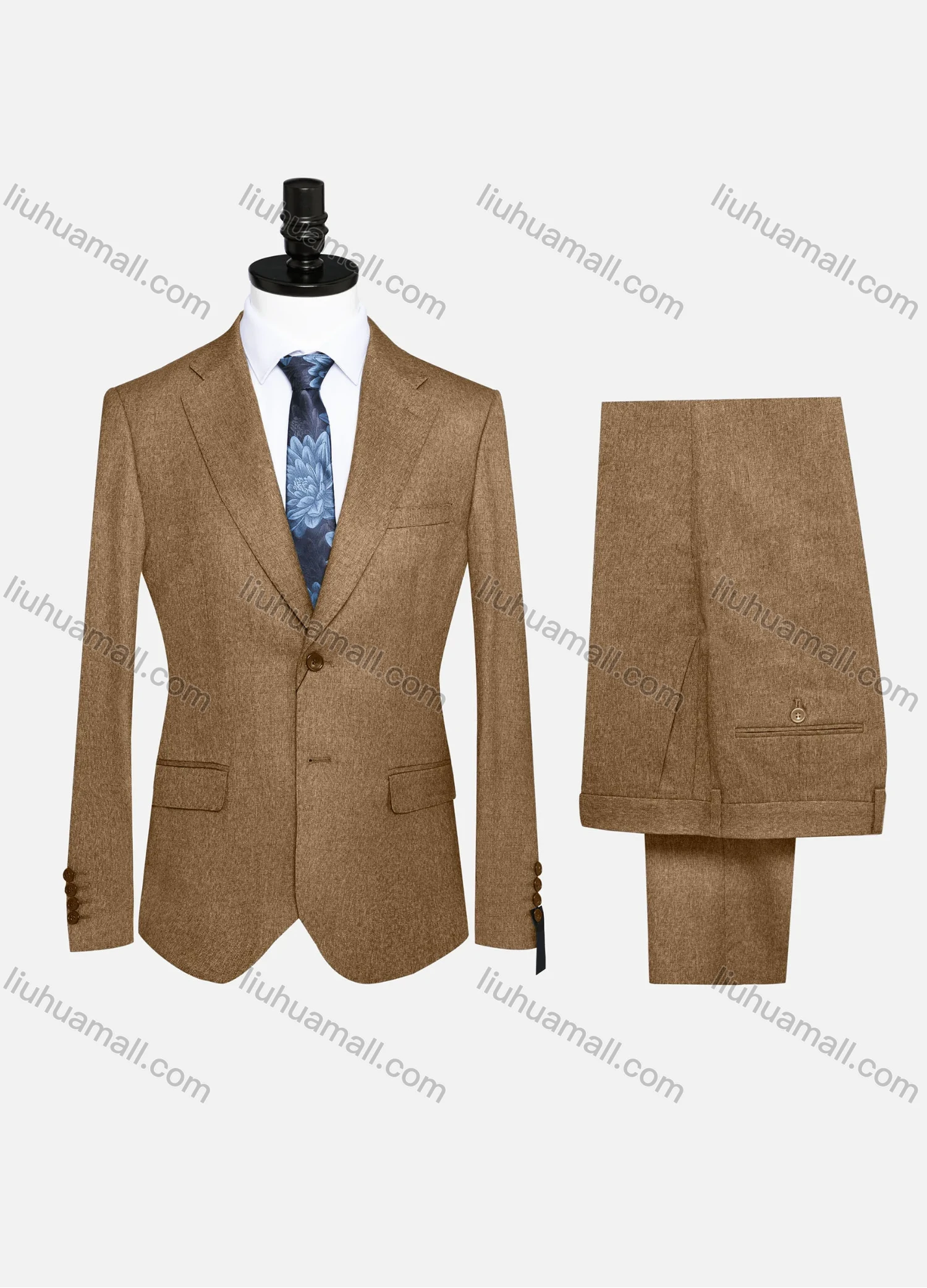 Wholesale Men's Formal Plain Two Button Blazer Jacket & Pants 2 Piece Suit Set 32235# - Liuhuamall