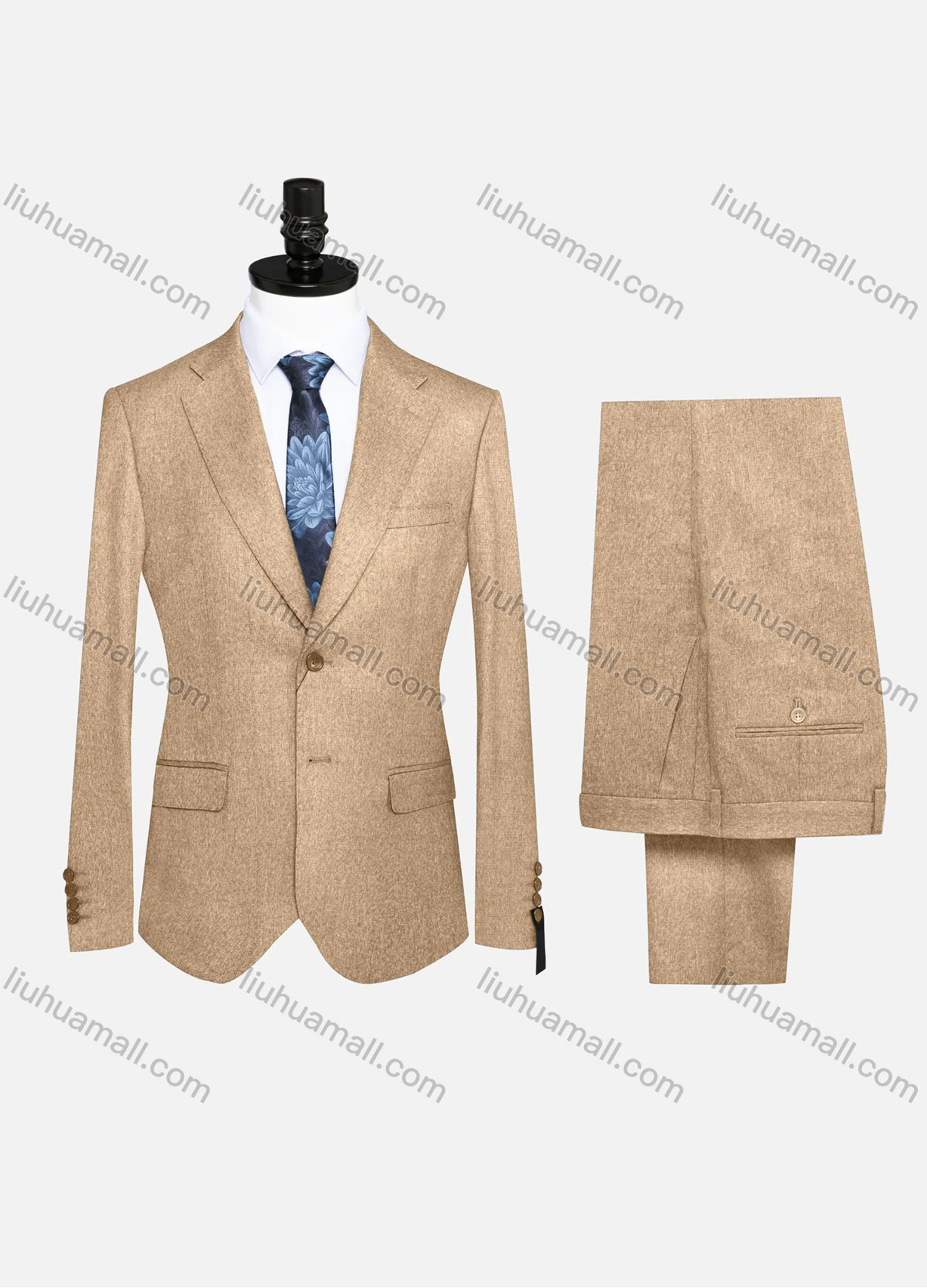 Wholesale Men's Formal Plain Two Button Blazer Jacket & Pants 2 Piece Suit Set 32235# - Liuhuamall