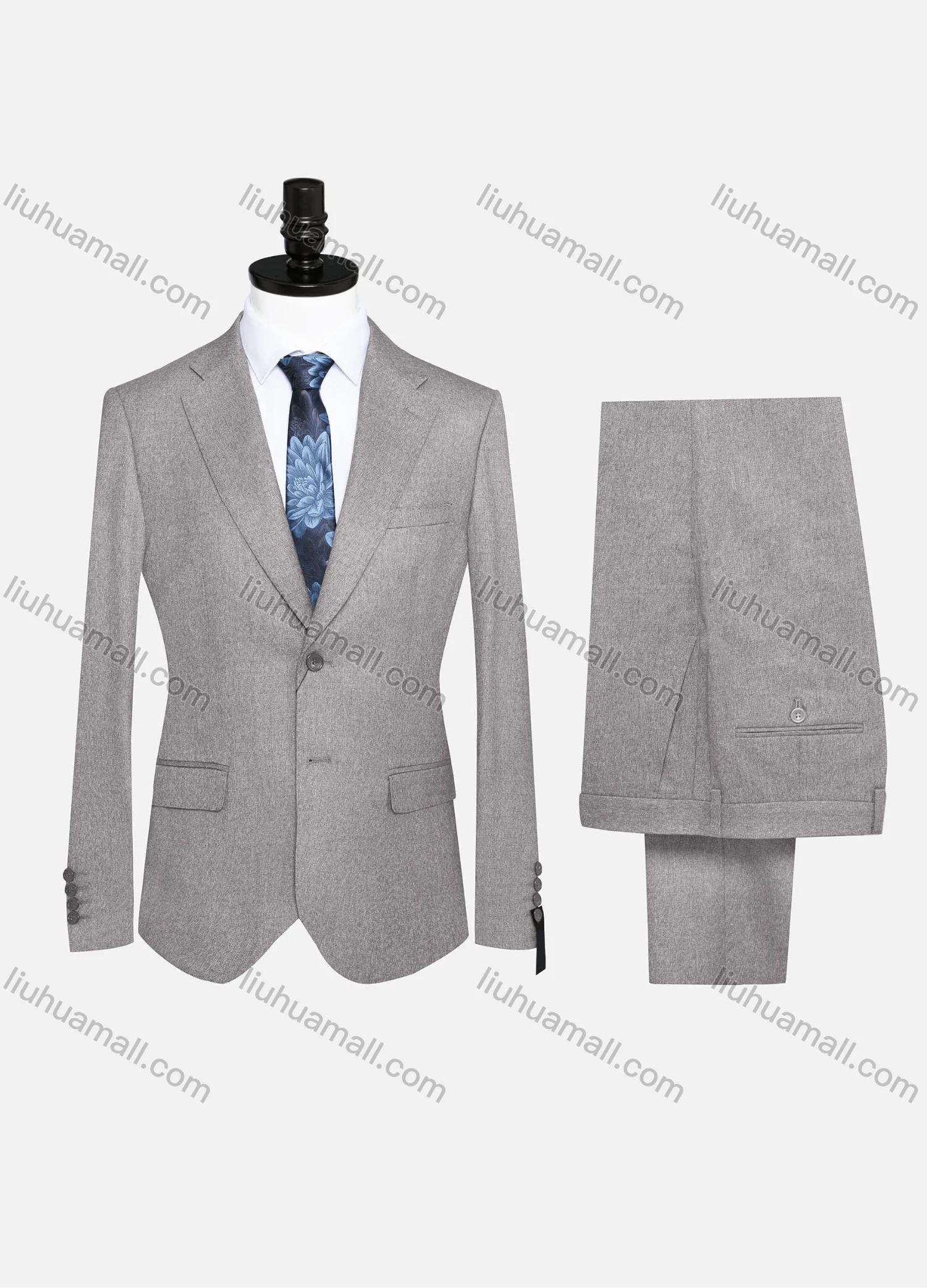 Wholesale Men's Formal Plain Two Button Blazer Jacket & Pants 2 Piece Suit Set 32235# - Liuhuamall