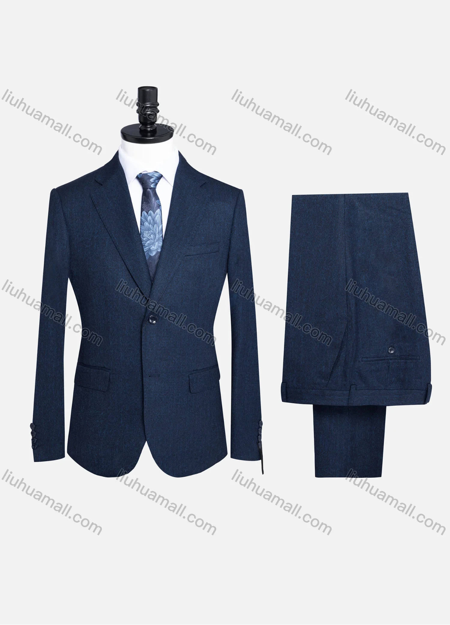 Wholesale Men's Formal Plain Two Button Blazer Jacket & Pants 2 Piece Suit Set 32235# - Liuhuamall