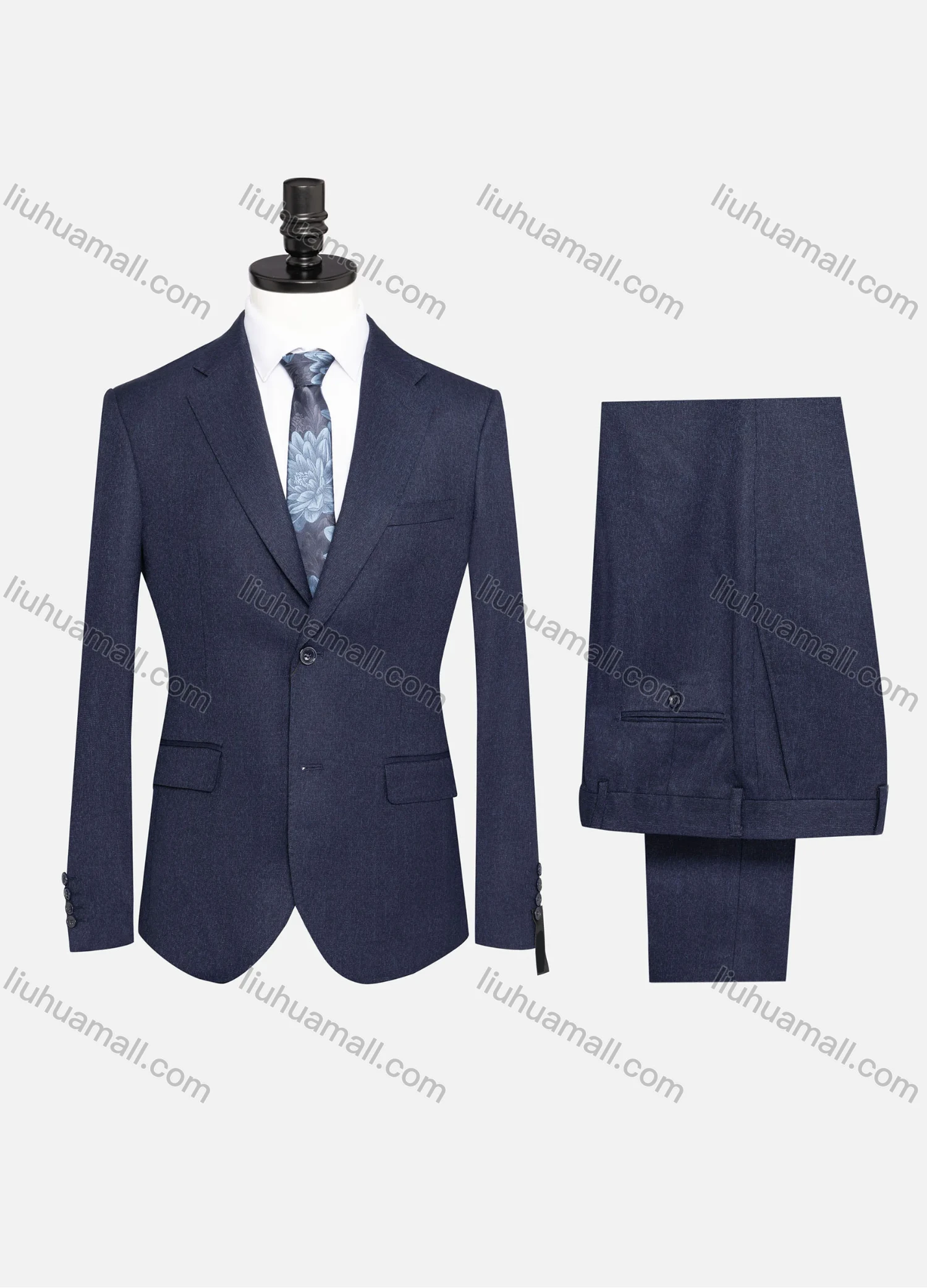 Wholesale Men's Formal Plain Two Button Blazer Jacket & Pants 2 Piece Suit Set 32235# - Liuhuamall