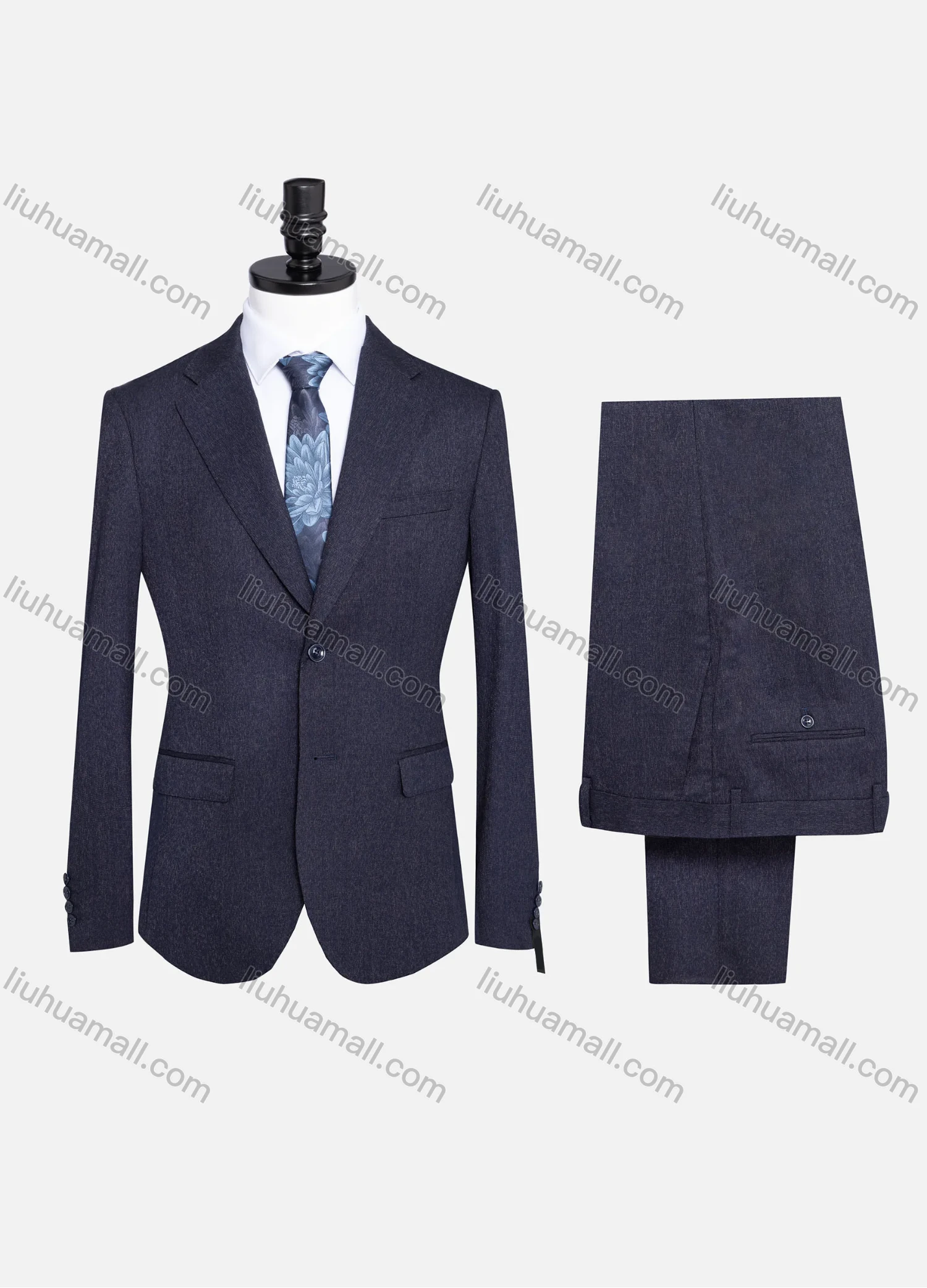 Wholesale Men's Formal Plain Two Button Blazer Jacket & Pants 2 Piece Suit Set 32235# - Liuhuamall