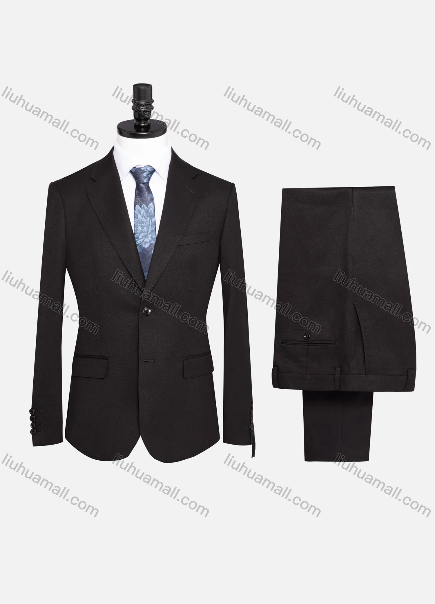 Wholesale Men's Formal Plain Two Button Blazer Jacket & Pants 2 Piece Suit Set 32235# - Liuhuamall