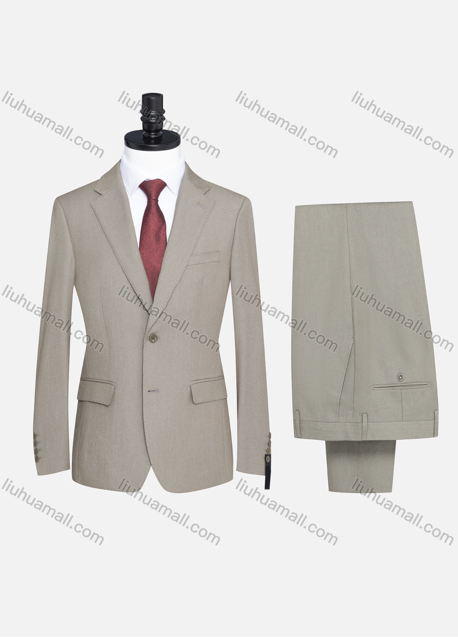 Wholesale Men's Formal Plain Two Button Blazer Jacket & Pants 2 Piece Suit Set 32306# - Liuhuamall