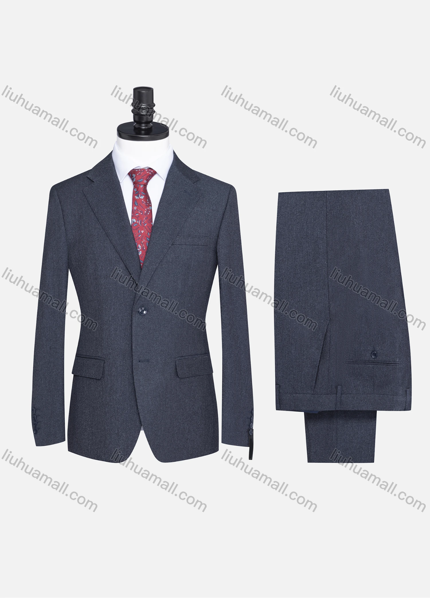 Wholesale Men's Formal Plain Two Button Blazer Jacket & Pants 2 Piece Suit Set 32306# - Liuhuamall