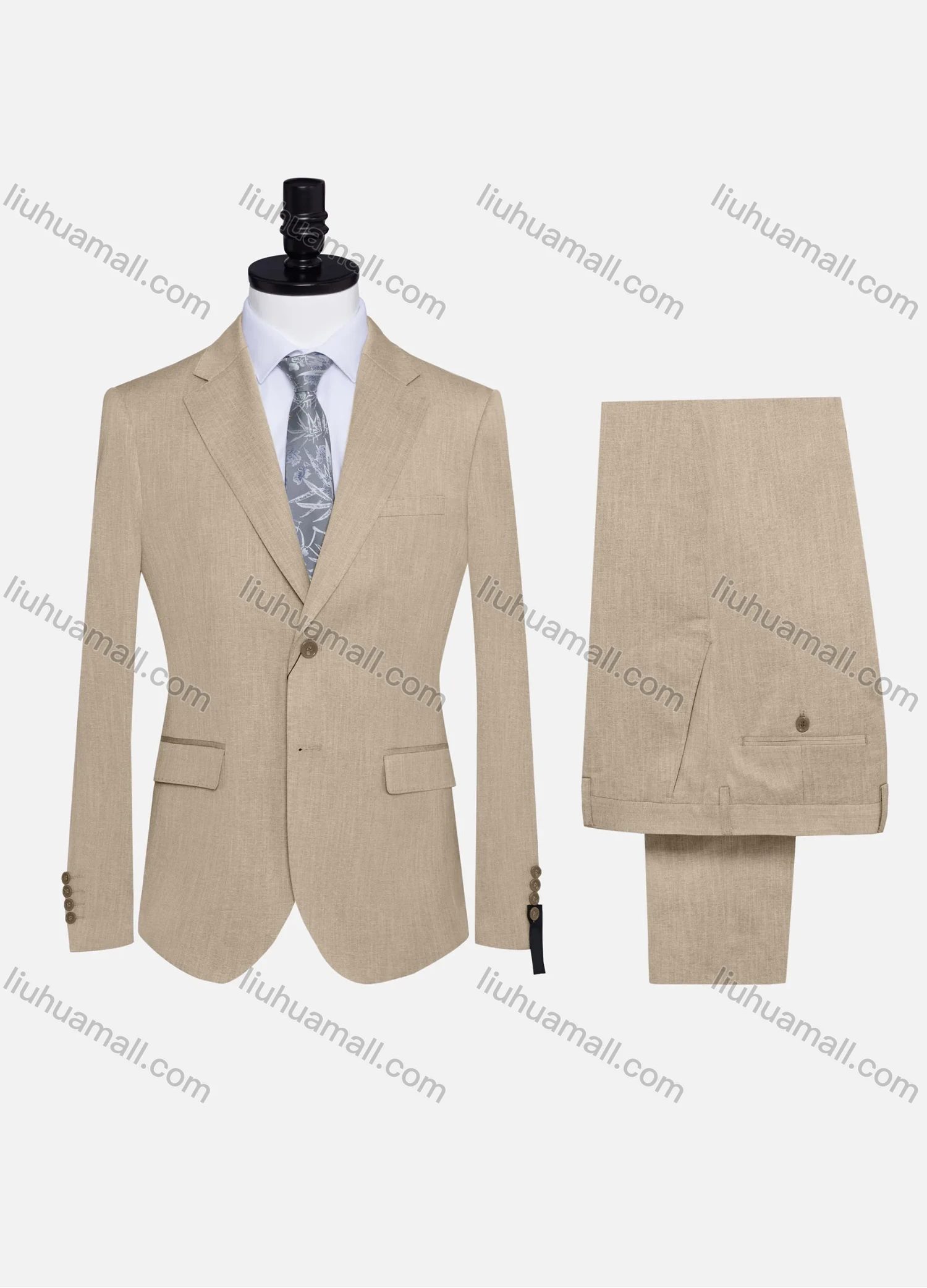 Wholesale Men's Formal Plain Two Button Blazer Jacket & Pants 2 Piece Suit Set 32309# - Liuhuamall