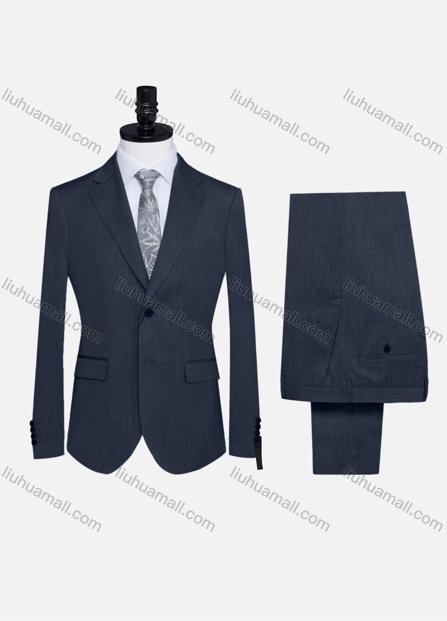 Wholesale Men's Formal Plain Two Button Blazer Jacket & Pants 2 Piece Suit Set 32309# - Liuhuamall