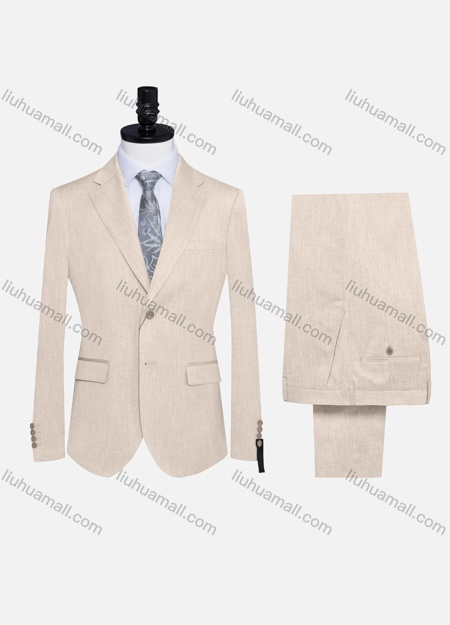 Wholesale Men's Formal Plain Two Button Blazer Jacket & Pants 2 Piece Suit Set 32309# - Liuhuamall