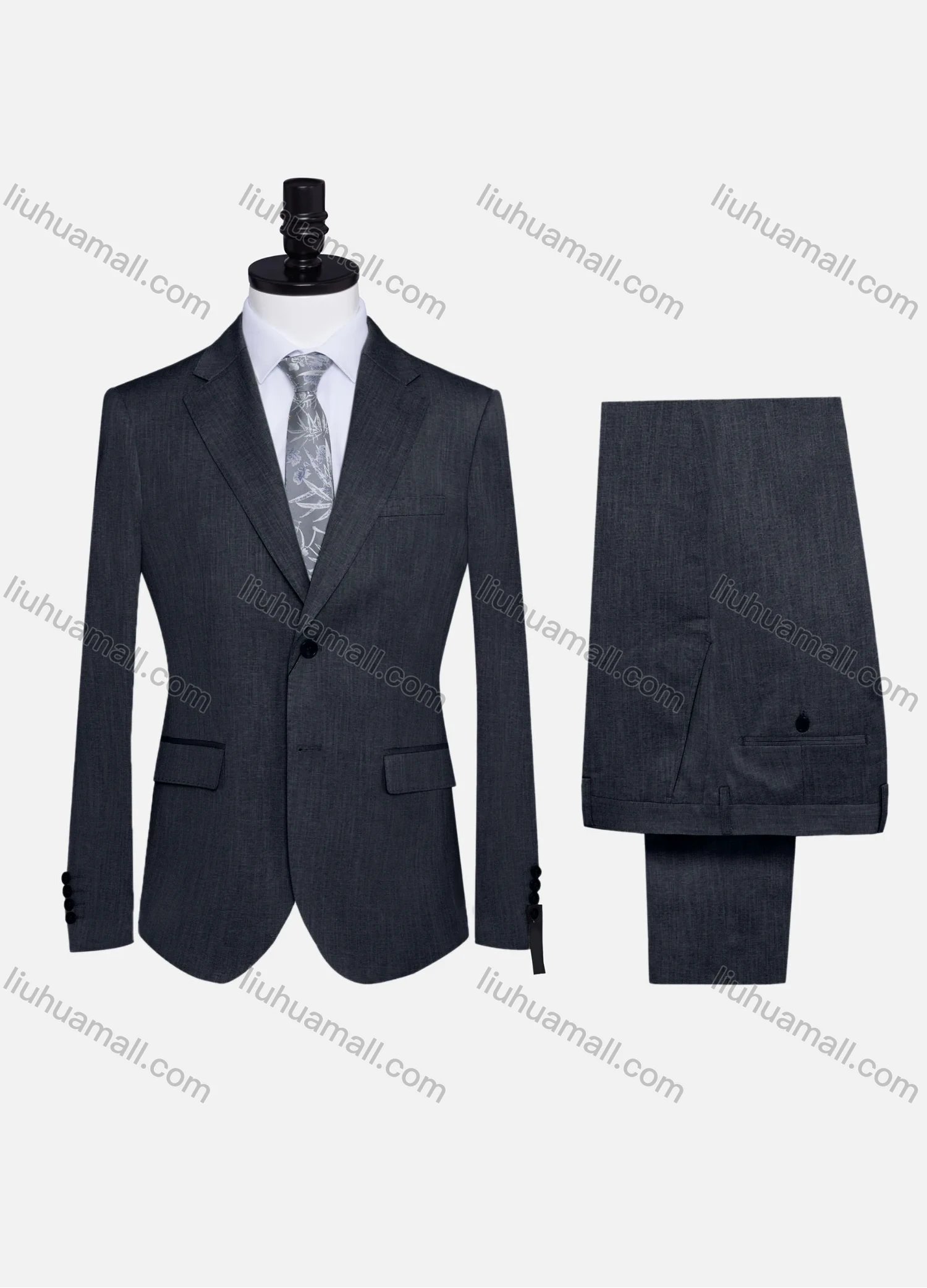 Wholesale Men's Formal Plain Two Button Blazer Jacket & Pants 2 Piece Suit Set 32309# - Liuhuamall