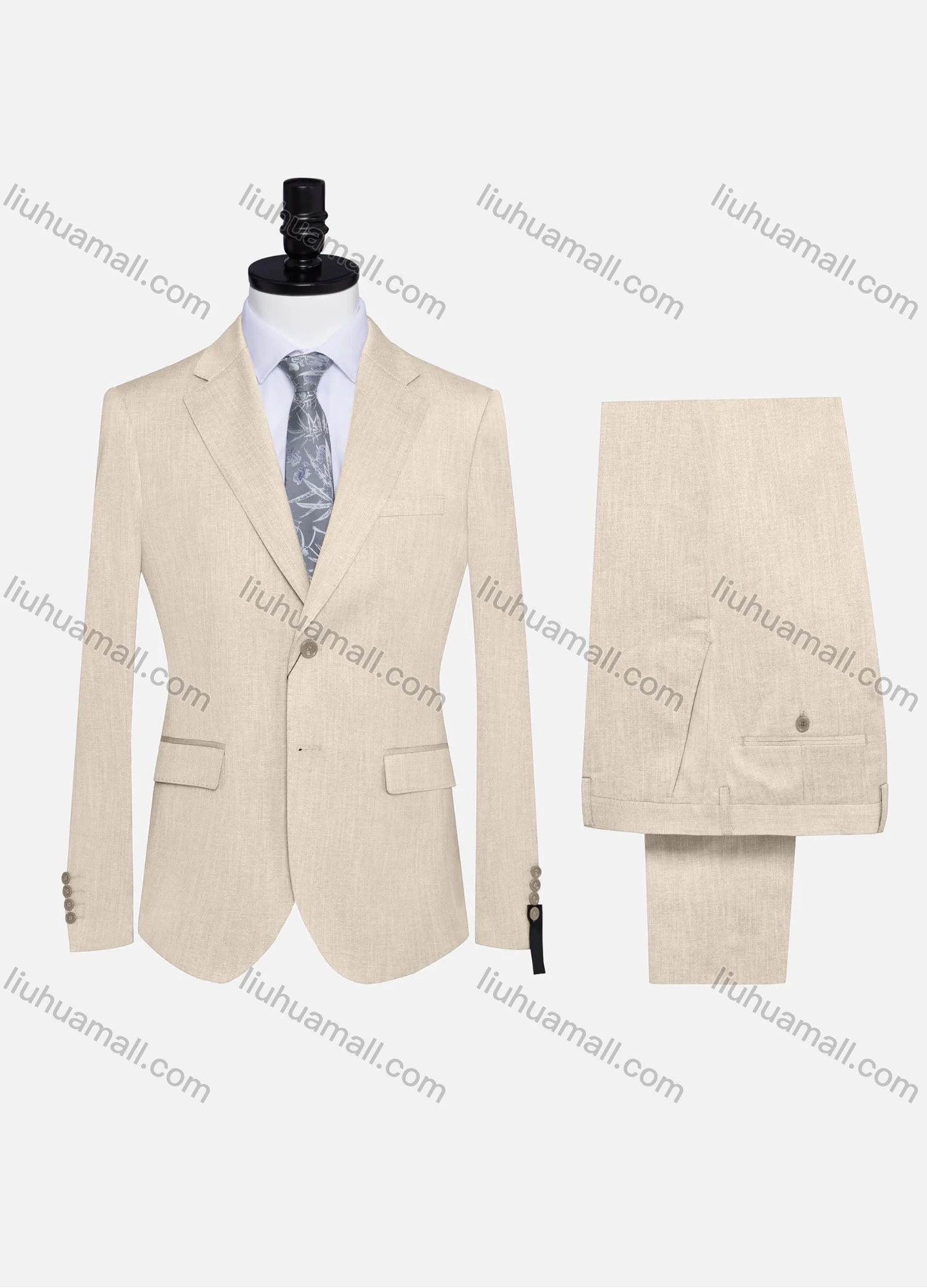 Wholesale Men's Formal Plain Two Button Blazer Jacket & Pants 2 Piece Suit Set 32309# - Liuhuamall