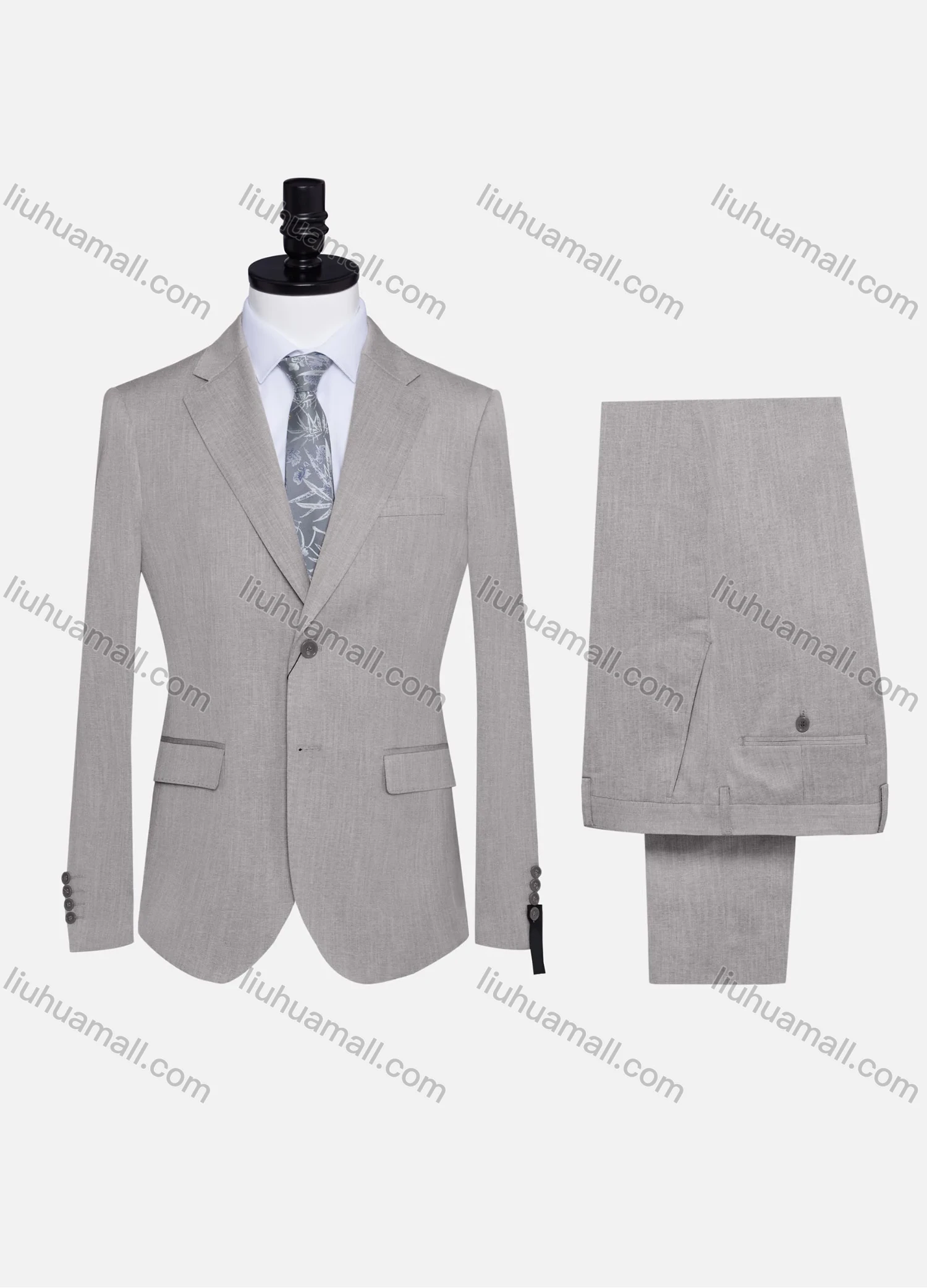 Wholesale Men's Formal Plain Two Button Blazer Jacket & Pants 2 Piece Suit Set 32309# - Liuhuamall