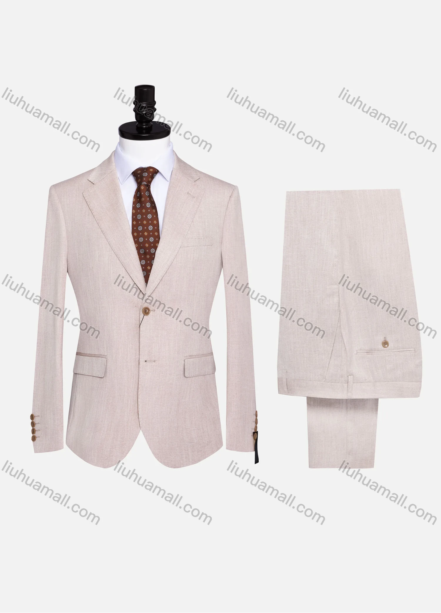 Wholesale Men's Formal Plain Two Button Blazer Jacket & Pants 2 Piece Suit Set 32309# - Liuhuamall