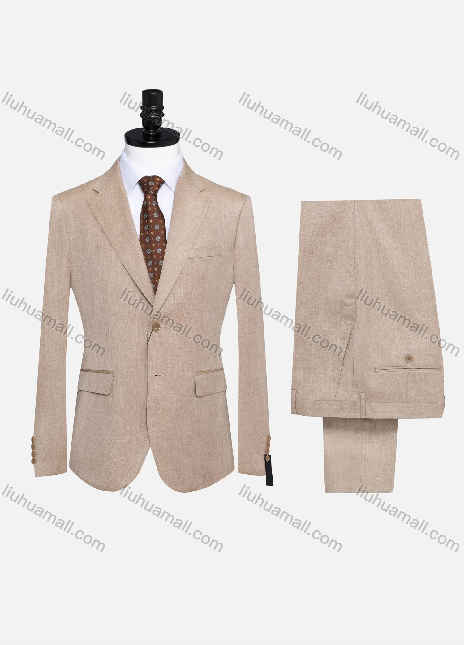 Wholesale Men's Formal Plain Two Button Blazer Jacket & Pants 2 Piece Suit Set 32309# - Liuhuamall