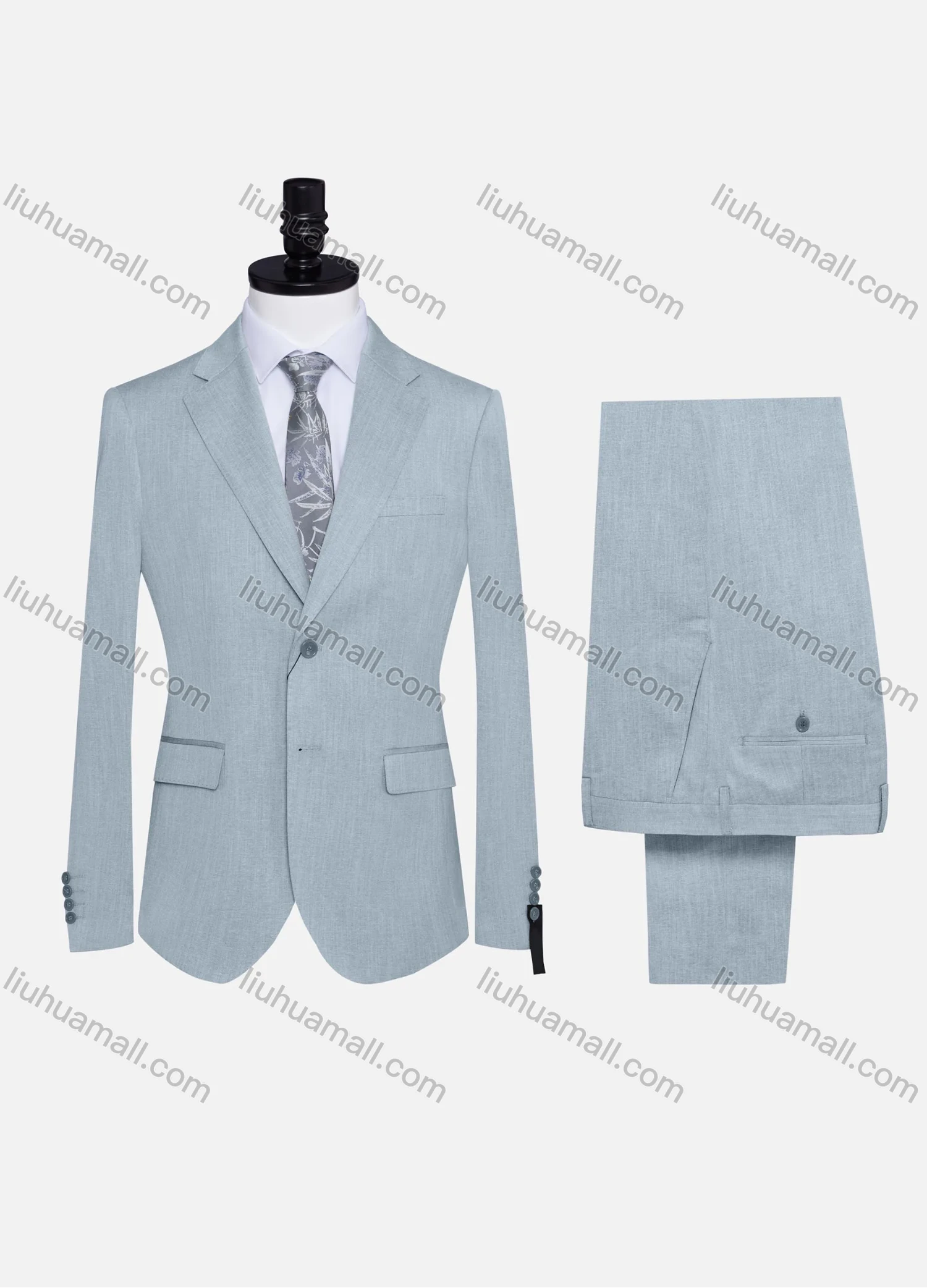 Wholesale Men's Formal Plain Two Button Blazer Jacket & Pants 2 Piece Suit Set 32309# - Liuhuamall