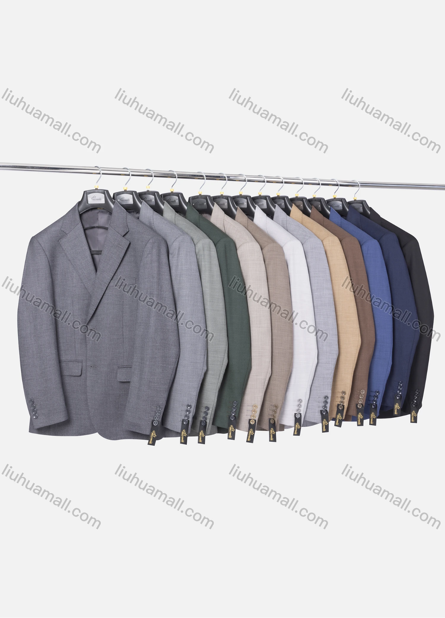 Wholesale Men's Formal Two Button Plain Blazer Jacket & Pants 2 Piece Suit Set D2421# - Liuhuamall