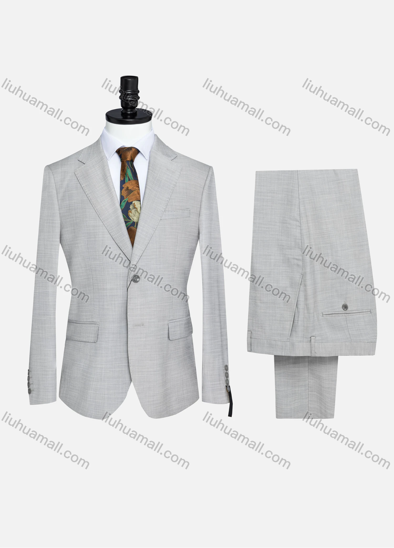 Wholesale Men's Formal Two Button Plain Blazer Jacket & Pants 2 Piece Suit Set D2421# - Liuhuamall
