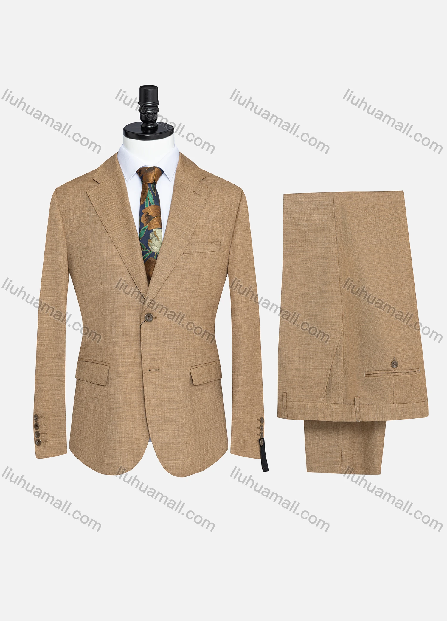 Wholesale Men's Formal Two Button Plain Blazer Jacket & Pants 2 Piece Suit Set D2421# - Liuhuamall