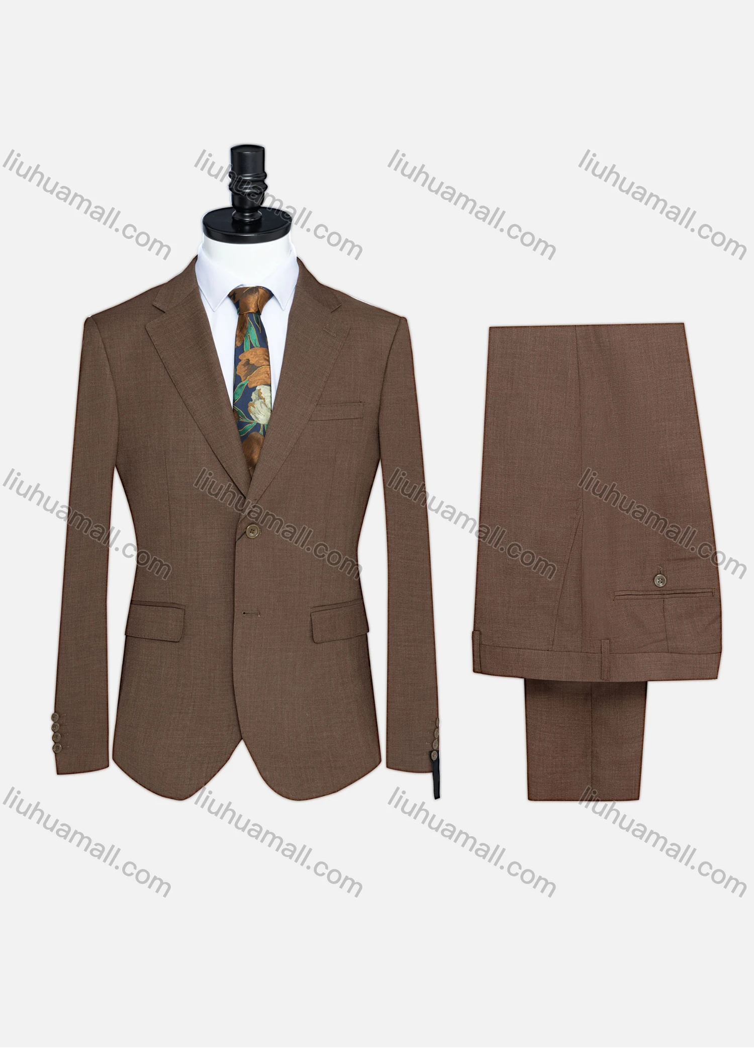 Wholesale Men's Formal Two Button Plain Blazer Jacket & Pants 2 Piece Suit Set D2421# - Liuhuamall