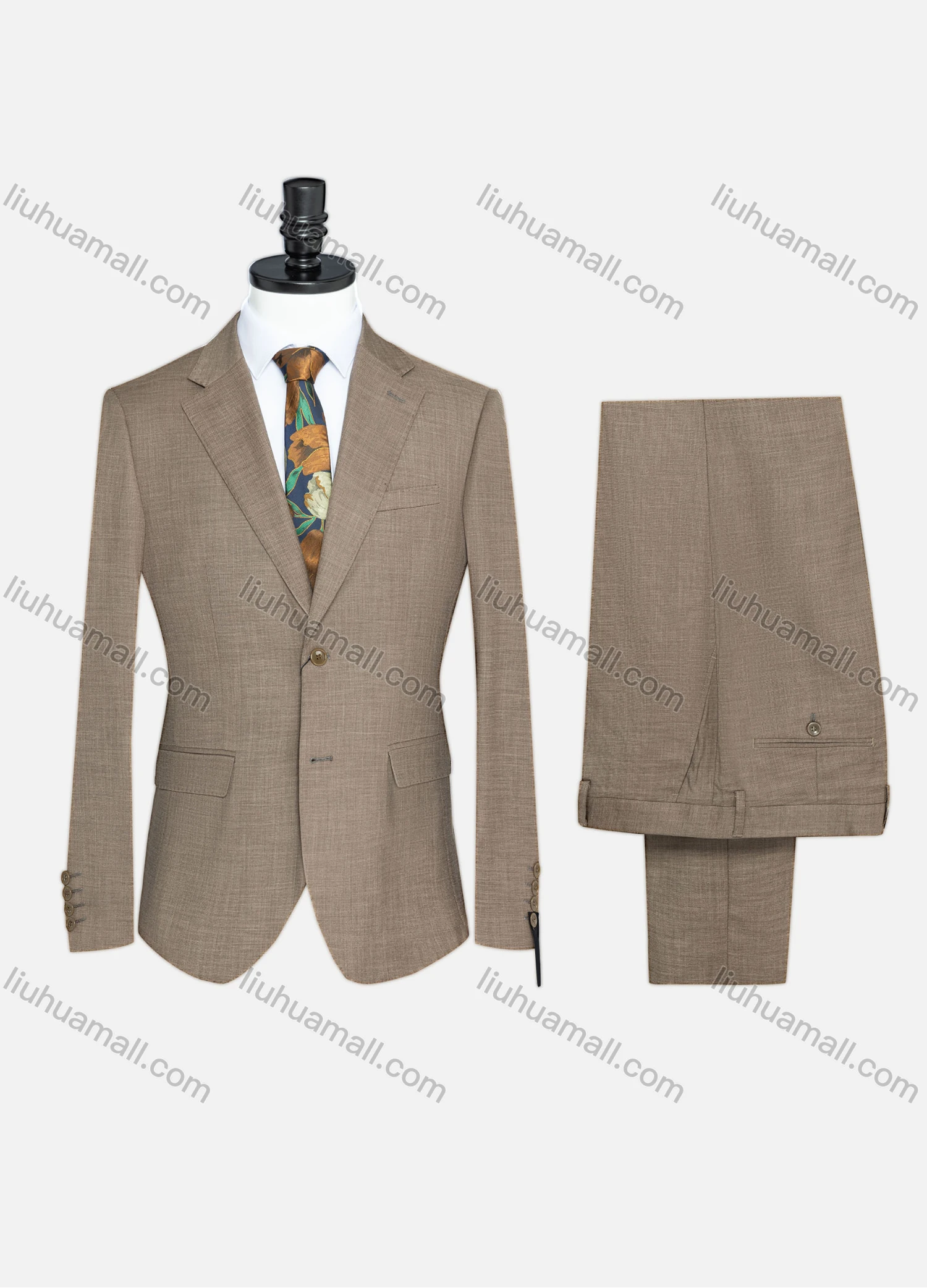 Wholesale Men's Formal Two Button Plain Blazer Jacket & Pants 2 Piece Suit Set D2421# - Liuhuamall