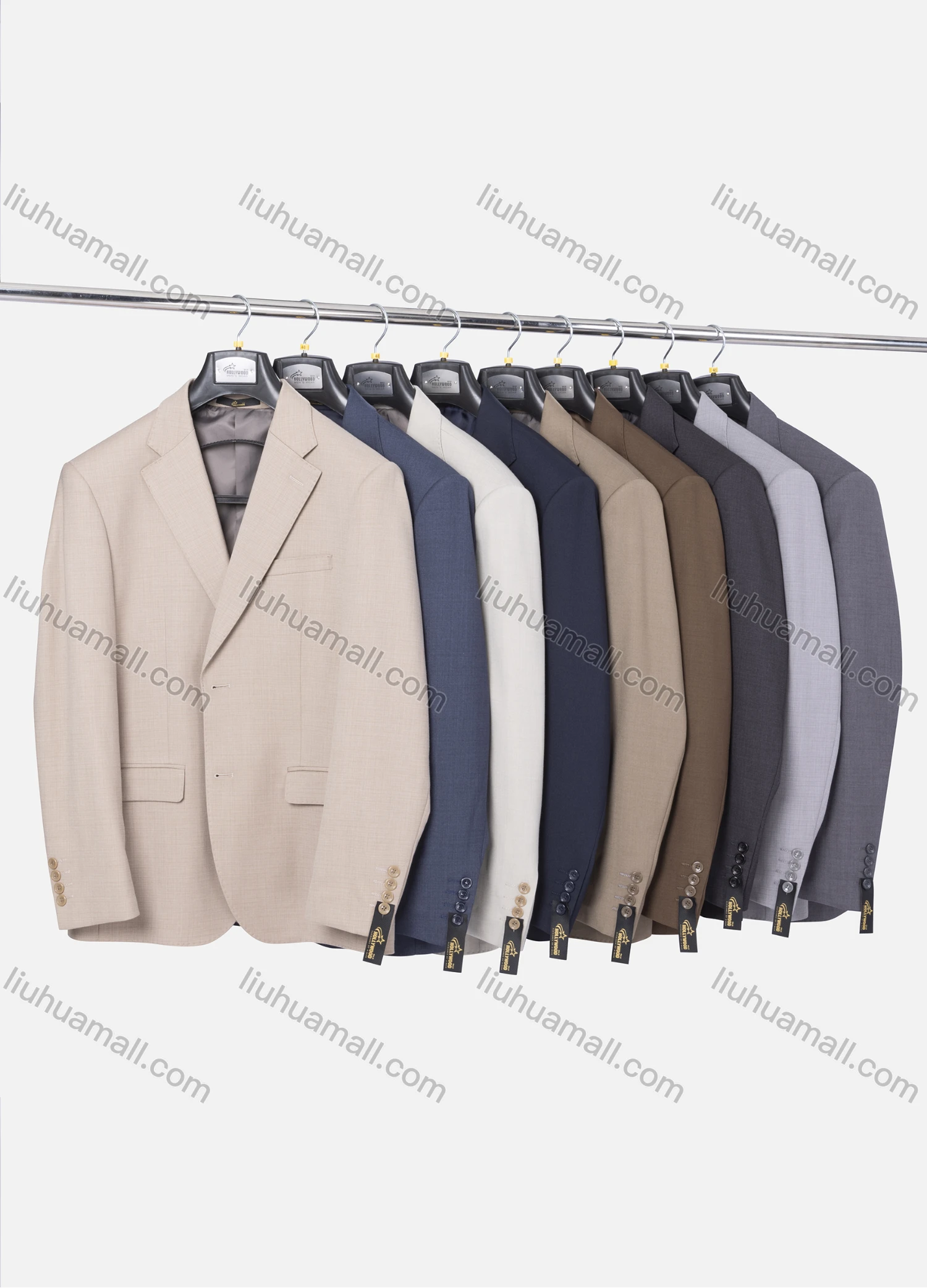 Wholesale Men's Formal Two Button Plain Blazer Jacket & Pants 2 Piece Suit Set S23507# - Liuhuamall
