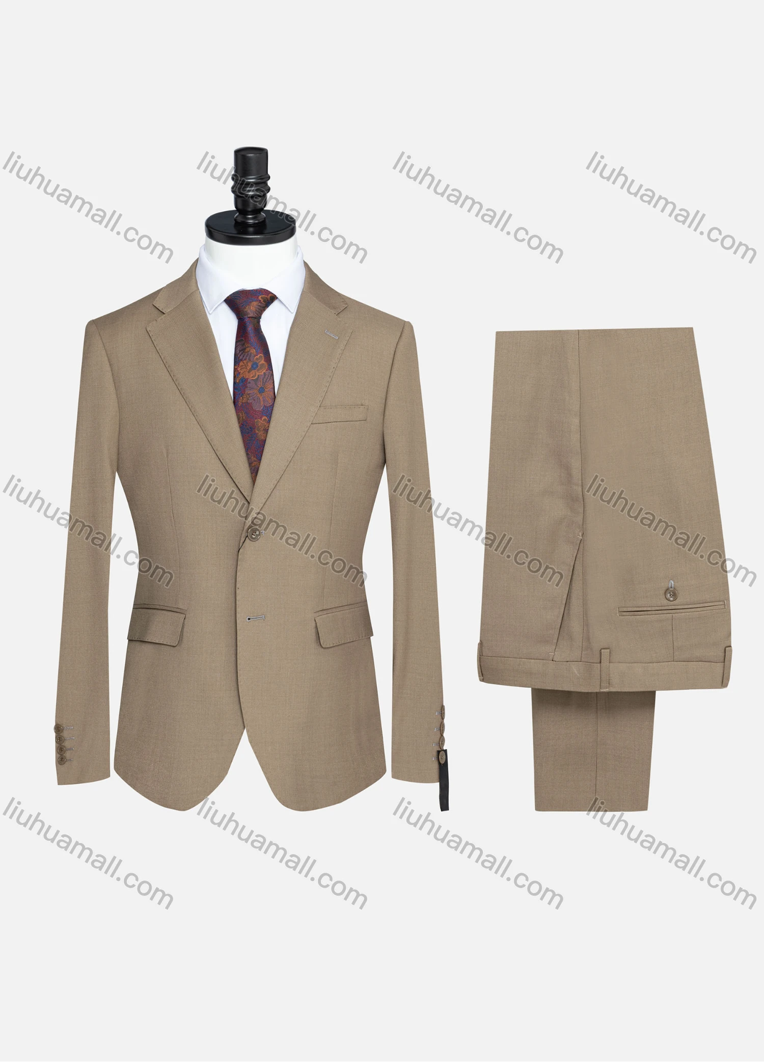 Wholesale Men's Formal Two Button Plain Blazer Jacket & Pants 2 Piece Suit Set S23507# - Liuhuamall