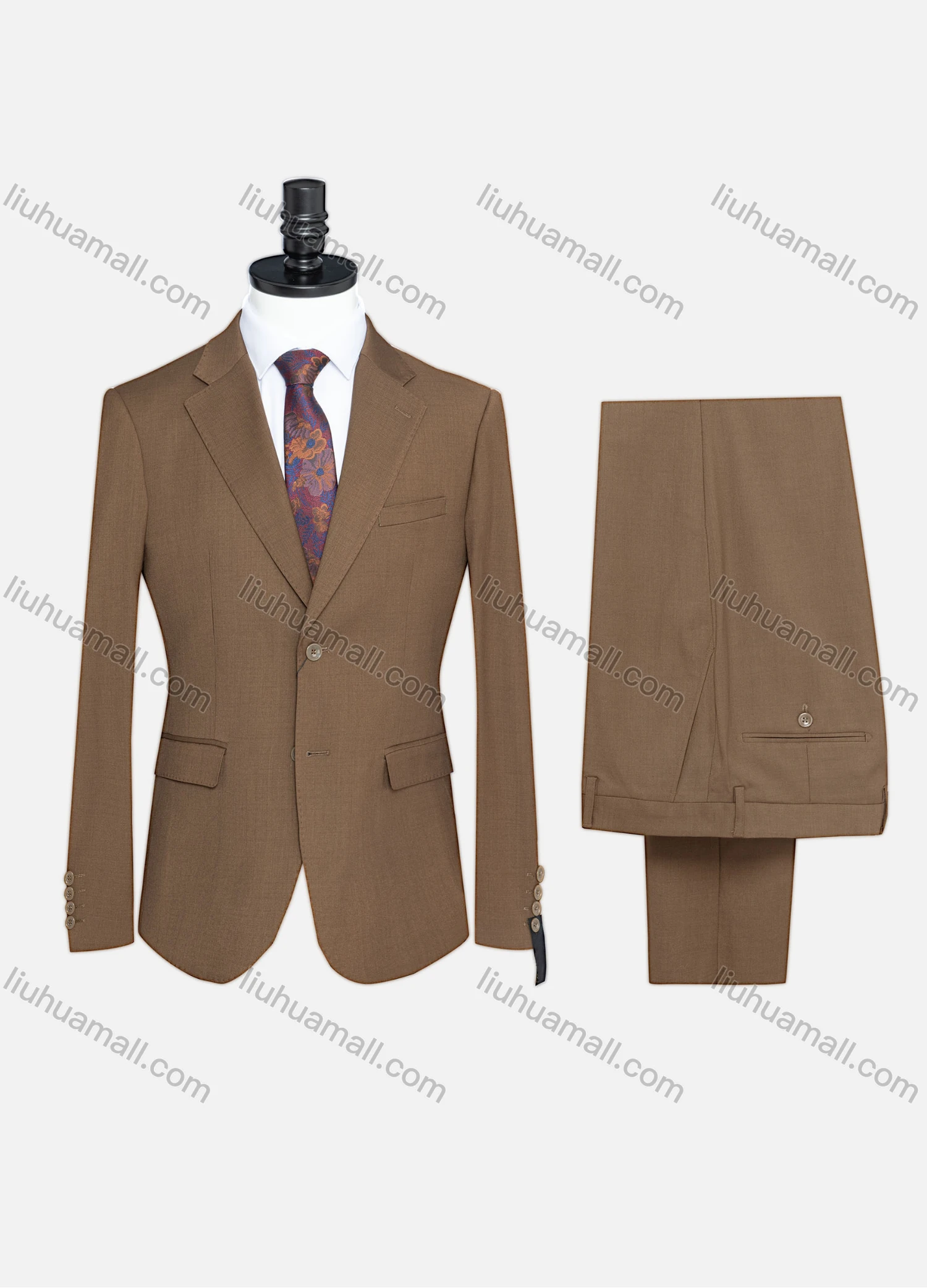 Wholesale Men's Formal Two Button Plain Blazer Jacket & Pants 2 Piece Suit Set S23507# - Liuhuamall