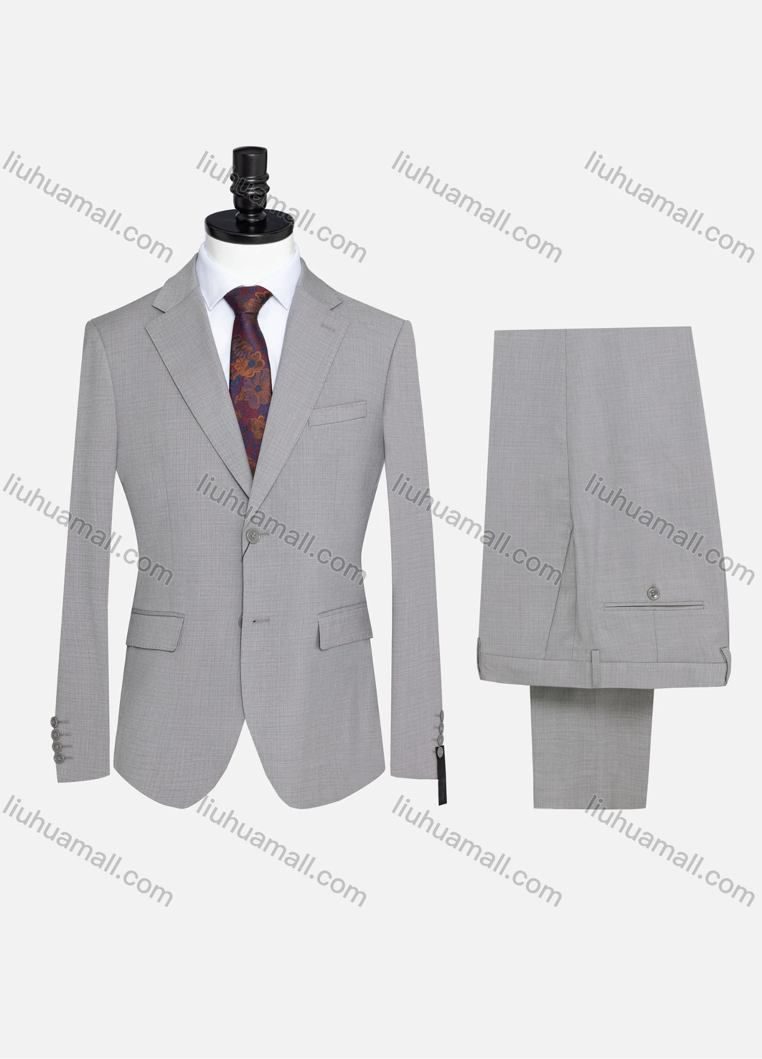 Wholesale Men's Formal Two Button Plain Blazer Jacket & Pants 2 Piece Suit Set S23507# - Liuhuamall