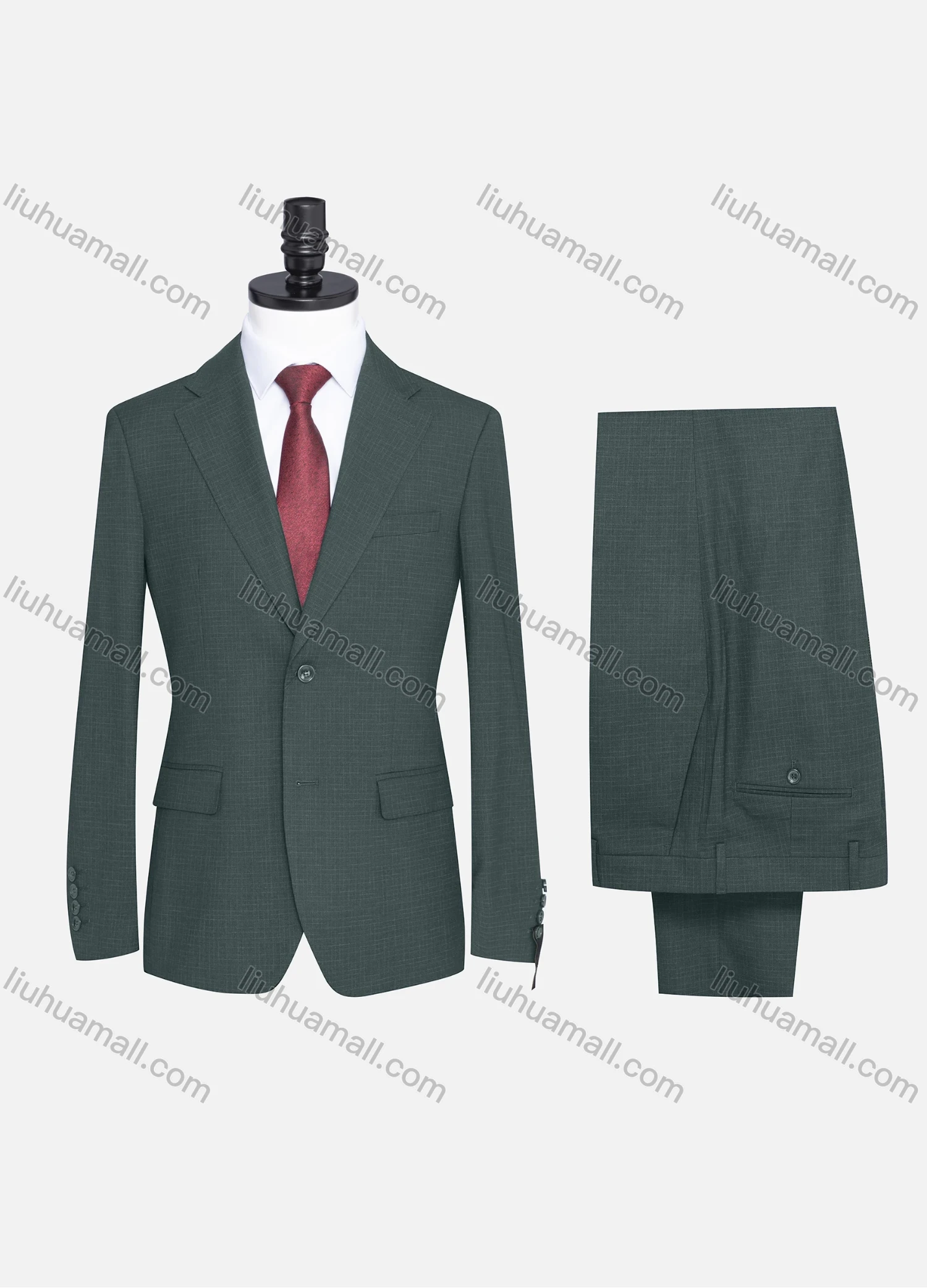 Wholesale Men's Formal Two Button Plain Blazer Jacket & Pants 2 Piece Suit Set X7408# - Liuhuamall