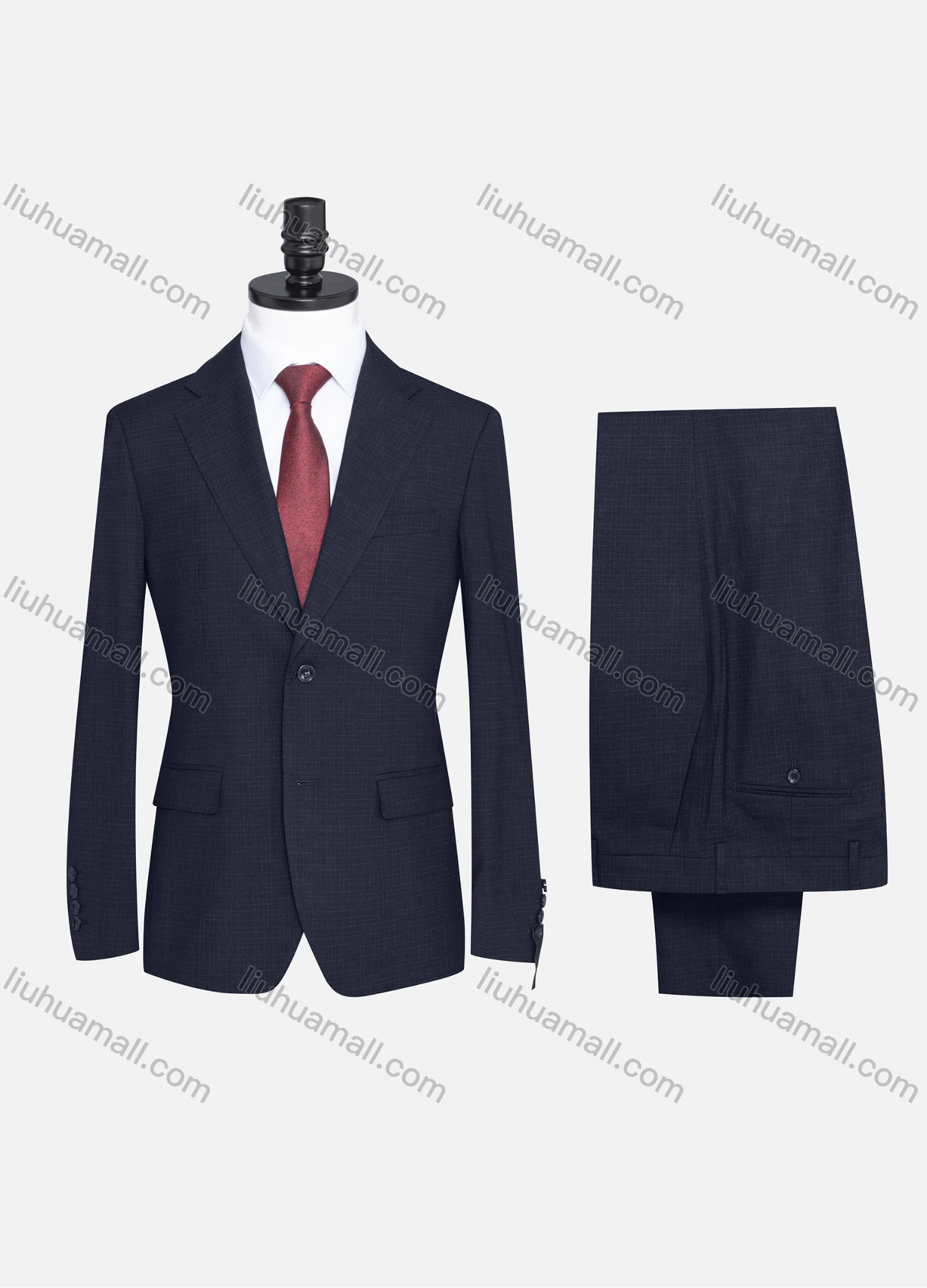 Wholesale Men's Formal Two Button Plain Blazer Jacket & Pants 2 Piece Suit Set X7408# - Liuhuamall