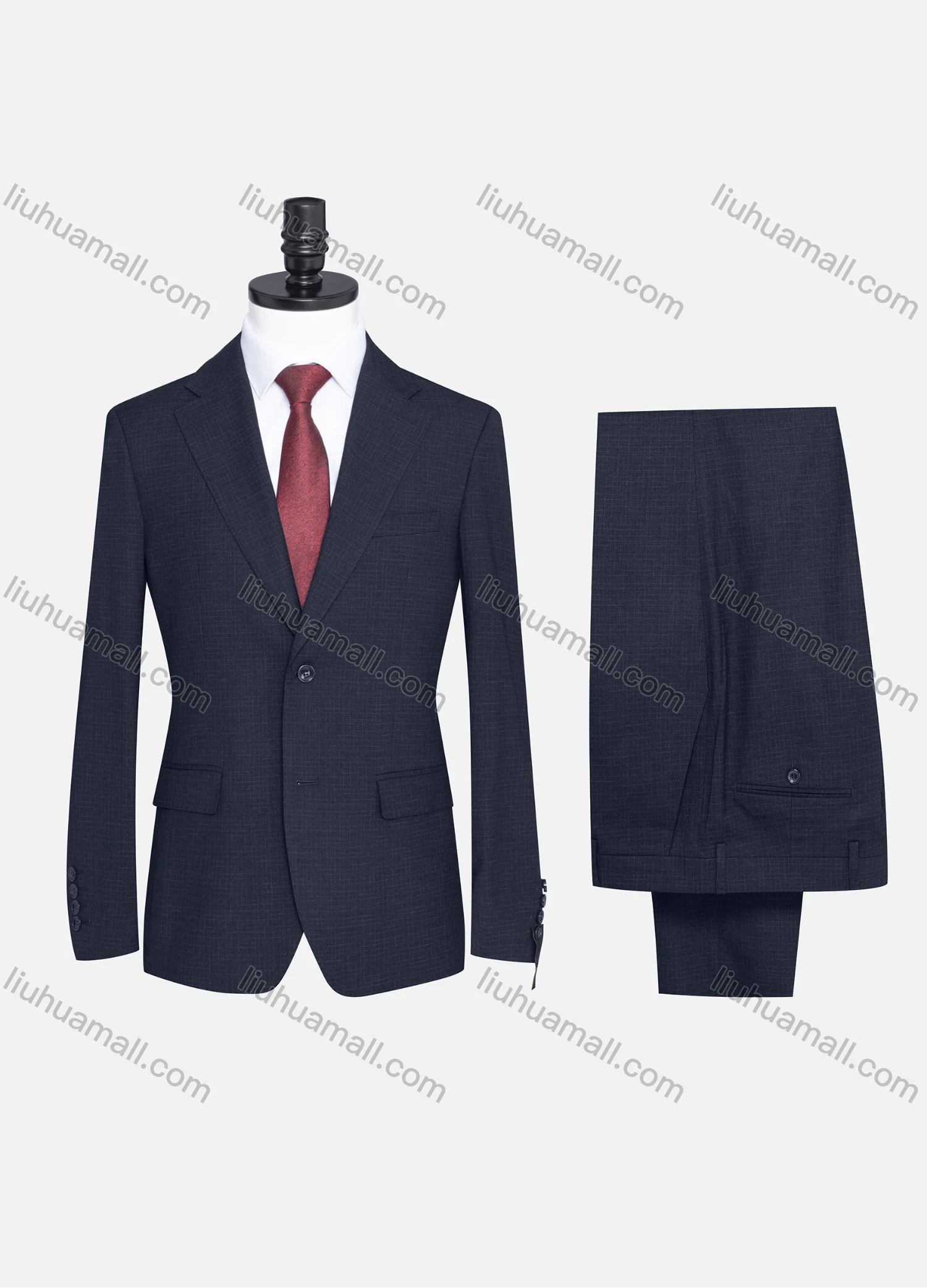 Wholesale Men's Formal Two Button Plain Blazer Jacket & Pants 2 Piece Suit Set X7408# - Liuhuamall