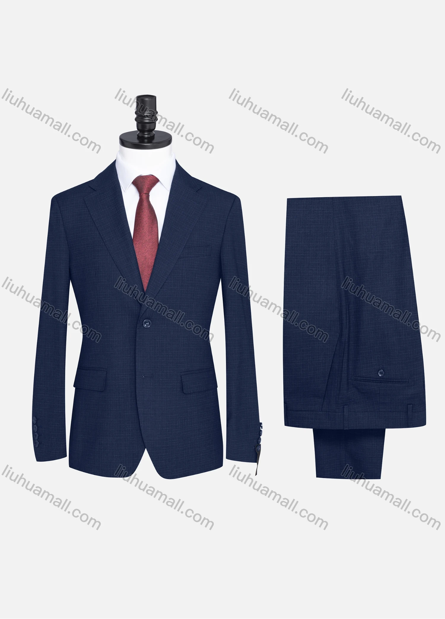 Wholesale Men's Formal Two Button Plain Blazer Jacket & Pants 2 Piece Suit Set X7408# - Liuhuamall