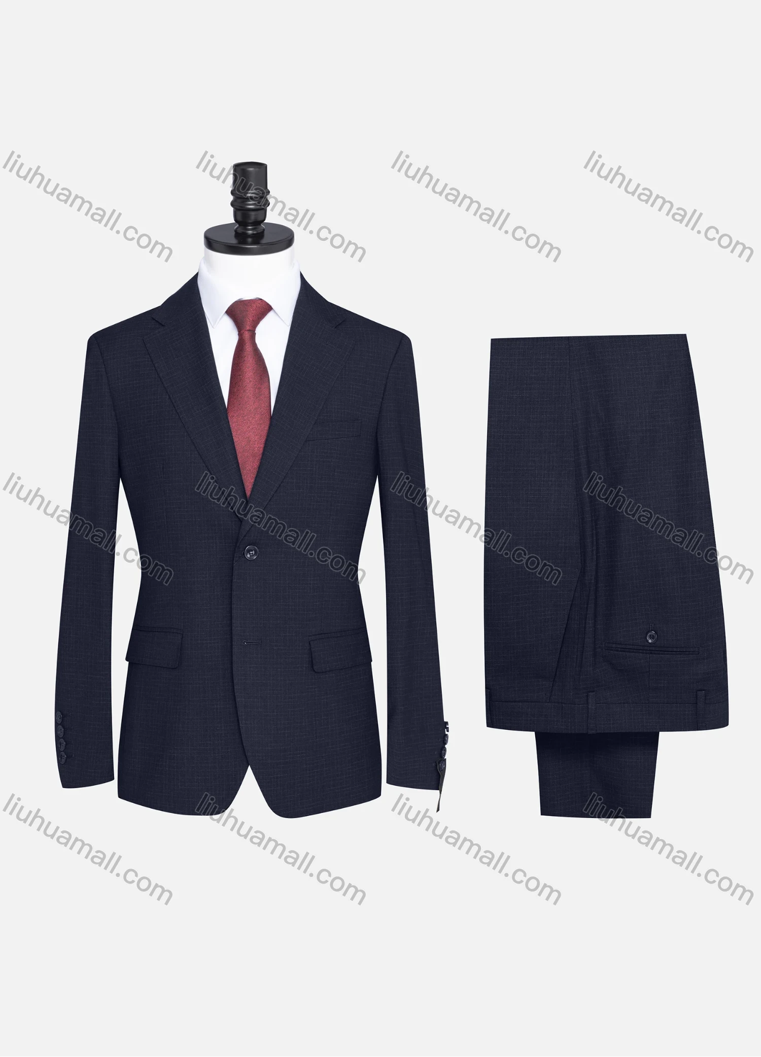 Wholesale Men's Formal Two Button Plain Blazer Jacket & Pants 2 Piece Suit Set X7408# - Liuhuamall