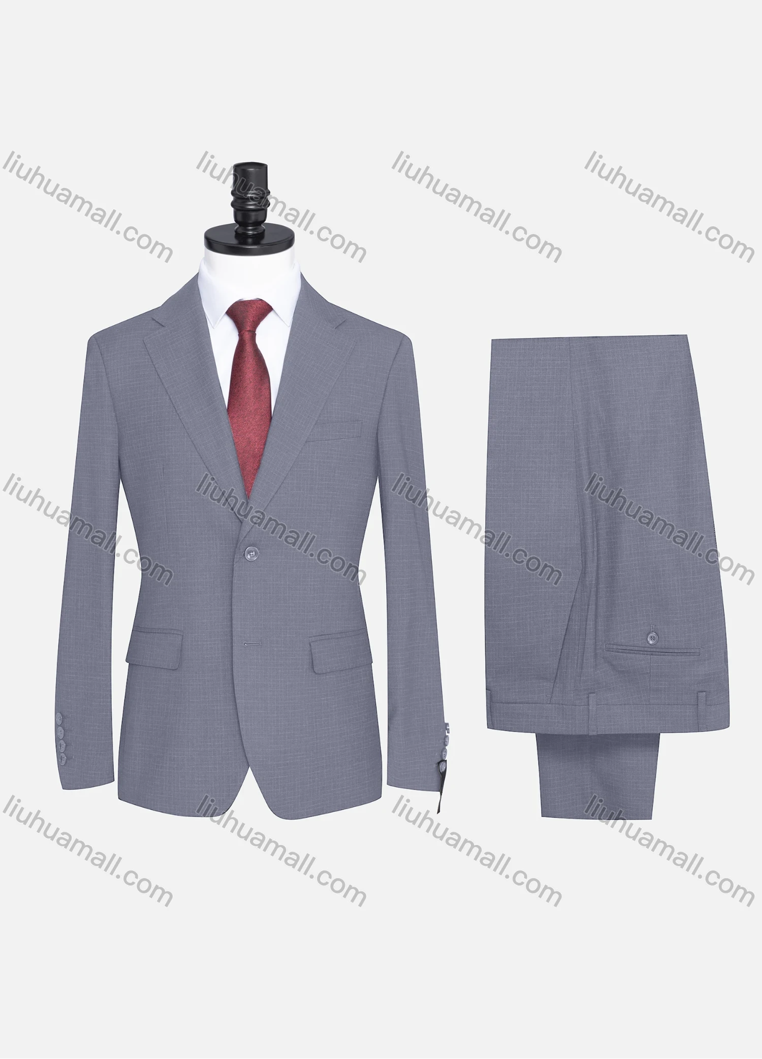 Wholesale Men's Formal Two Button Plain Blazer Jacket & Pants 2 Piece Suit Set X7408# - Liuhuamall