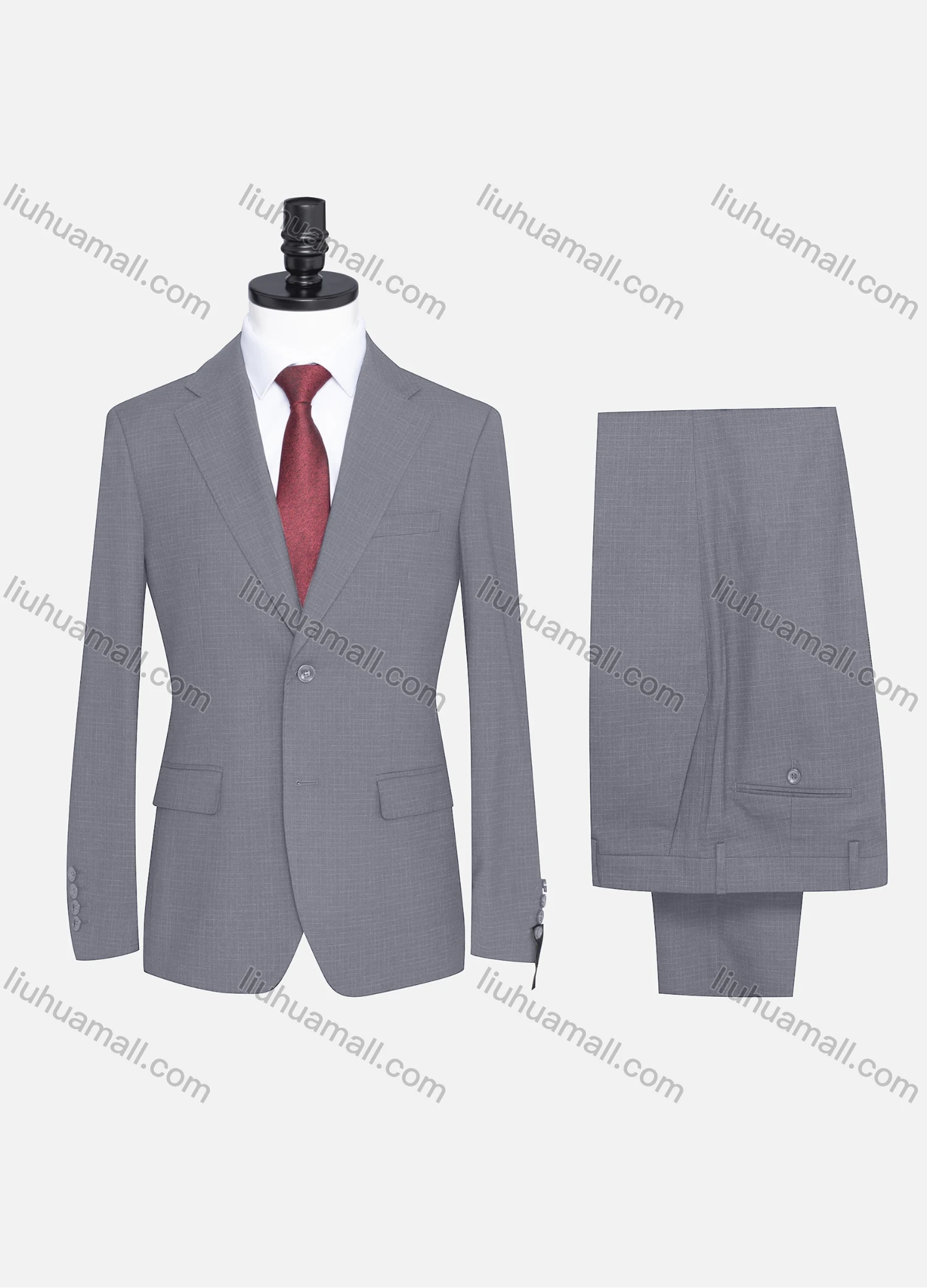 Wholesale Men's Formal Two Button Plain Blazer Jacket & Pants 2 Piece Suit Set X7408# - Liuhuamall