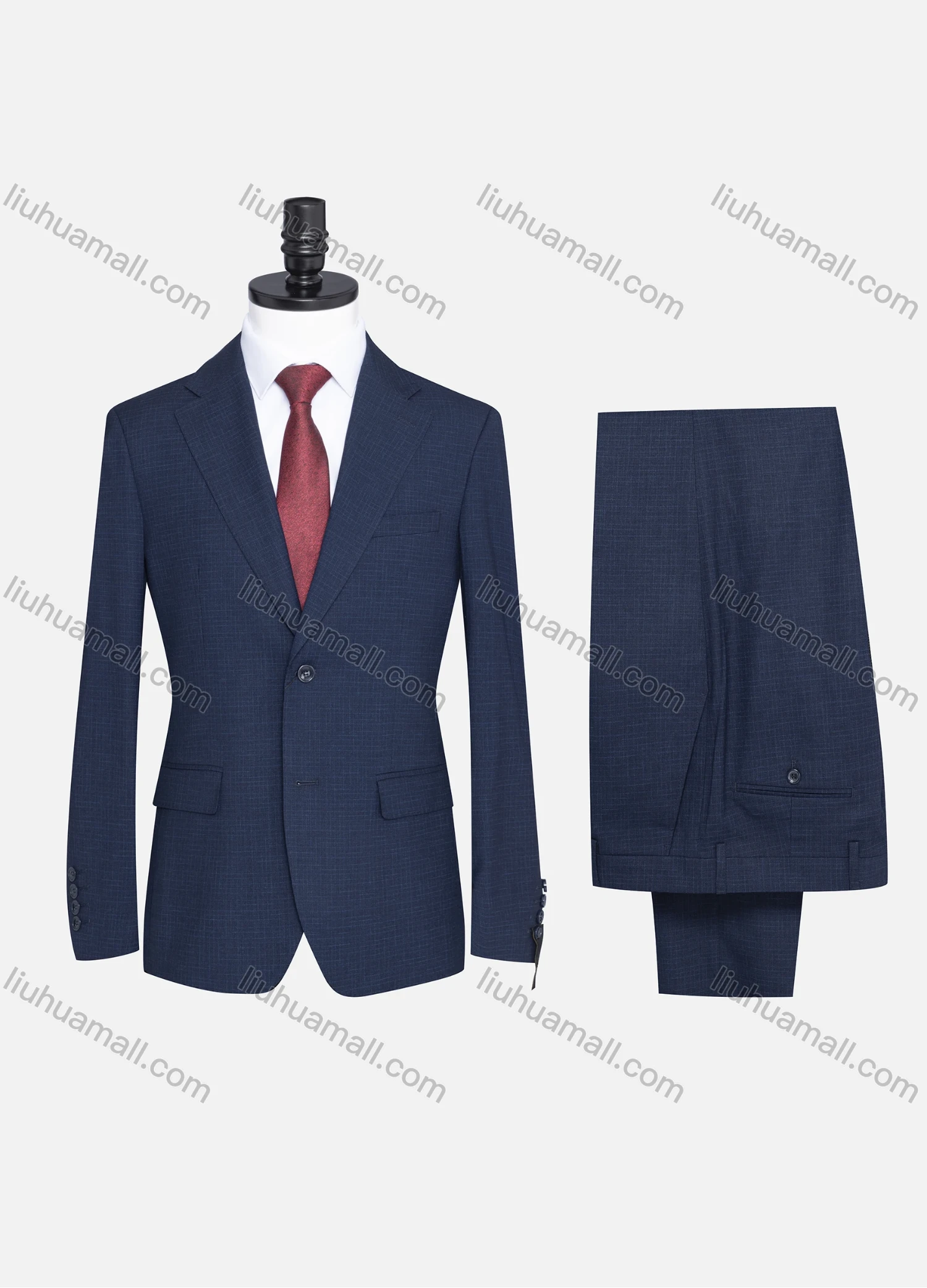 Wholesale Men's Formal Two Button Plain Blazer Jacket & Pants 2 Piece Suit Set X7408# - Liuhuamall