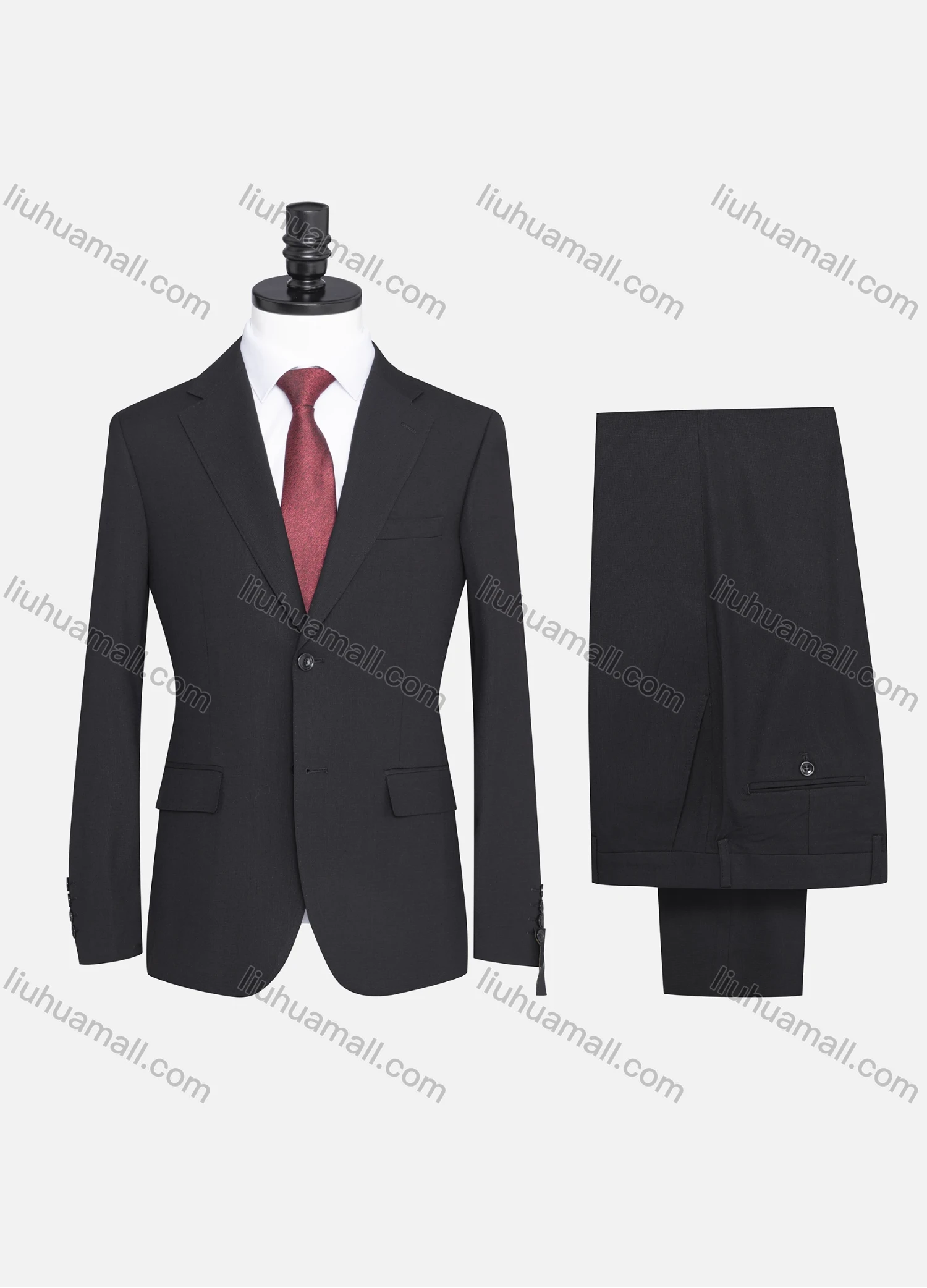 Wholesale Men's Formal Two Button Plain Blazer Jacket & Pants 2 Piece Suit Set X7408# - Liuhuamall