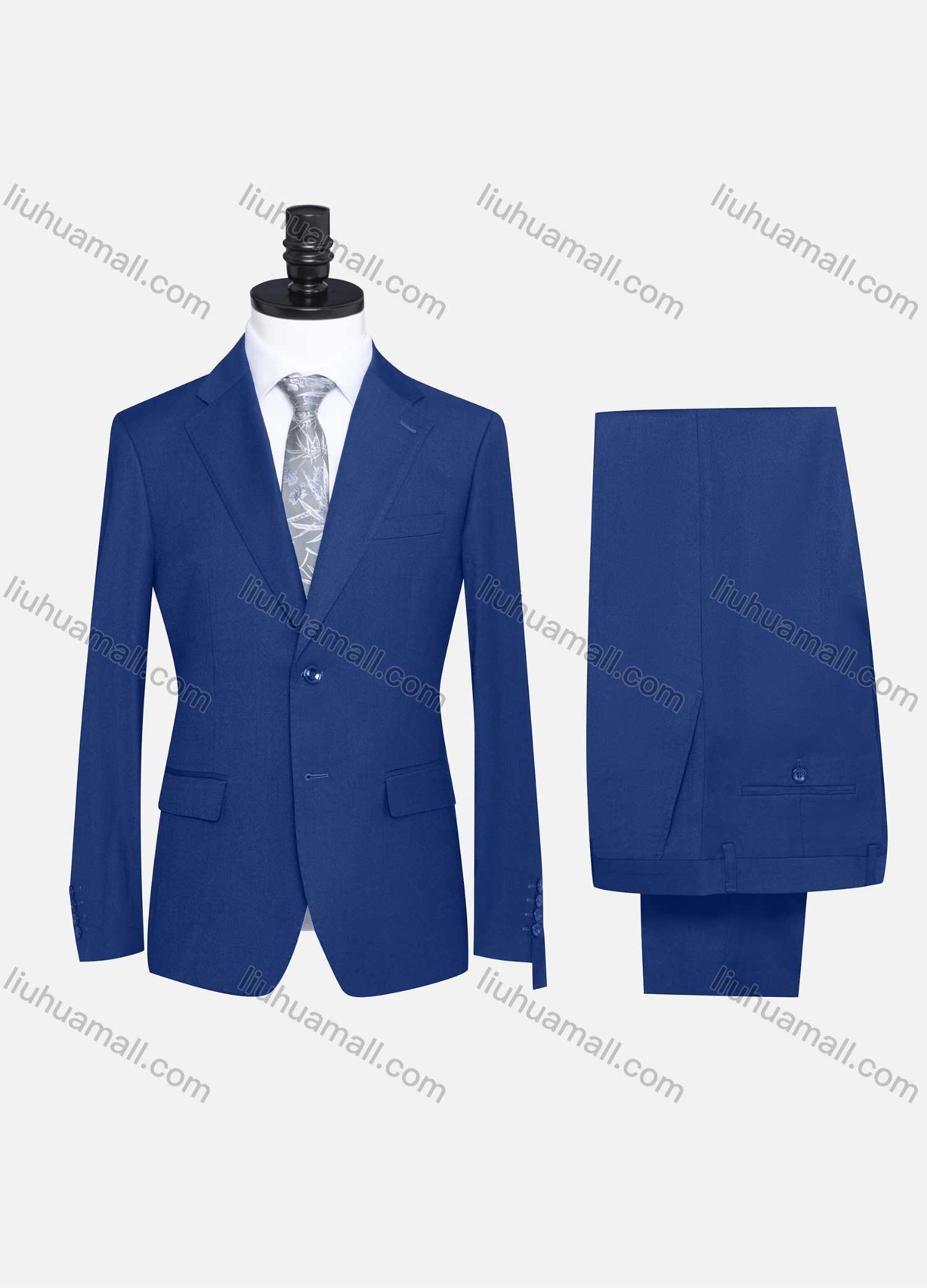 Wholesale Men's Formal Two Button Plain Blazer Jacket & Pants 2 Piece Suit Set X7533# - Liuhuamall