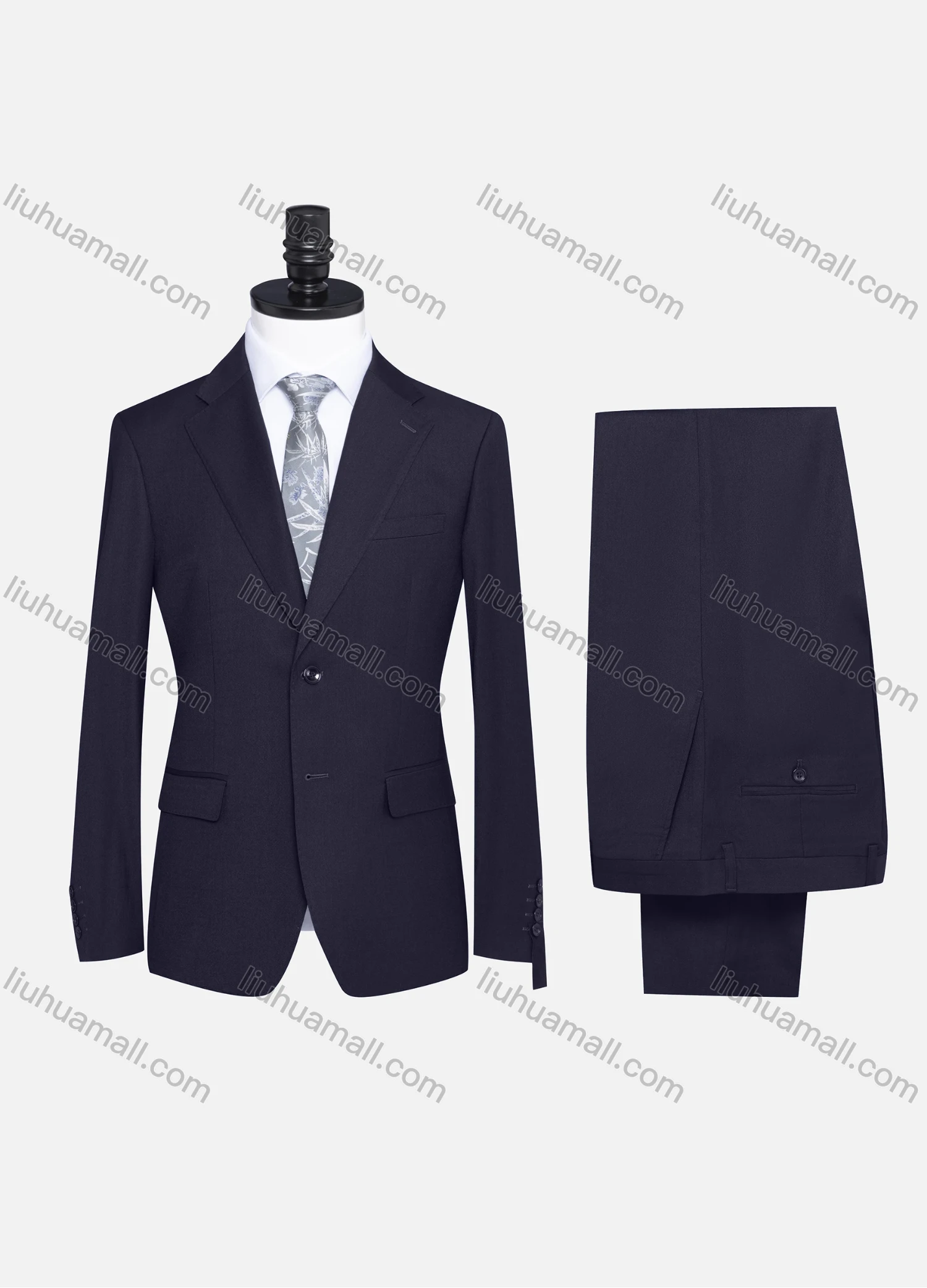 Wholesale Men's Formal Two Button Plain Blazer Jacket & Pants 2 Piece Suit Set X7533# - Liuhuamall