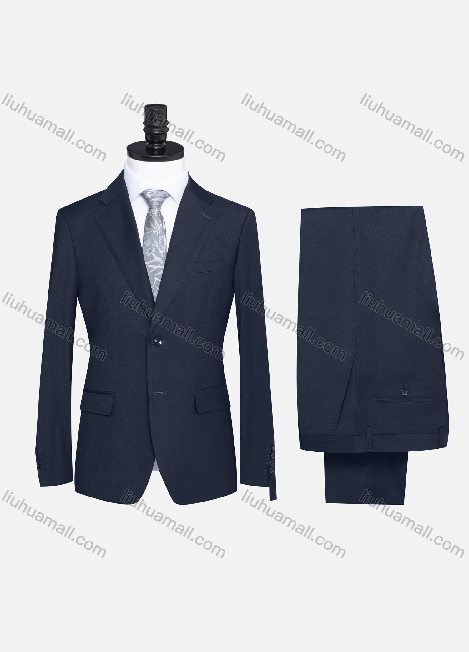 Wholesale Men's Formal Two Button Plain Blazer Jacket & Pants 2 Piece Suit Set X7533# - Liuhuamall