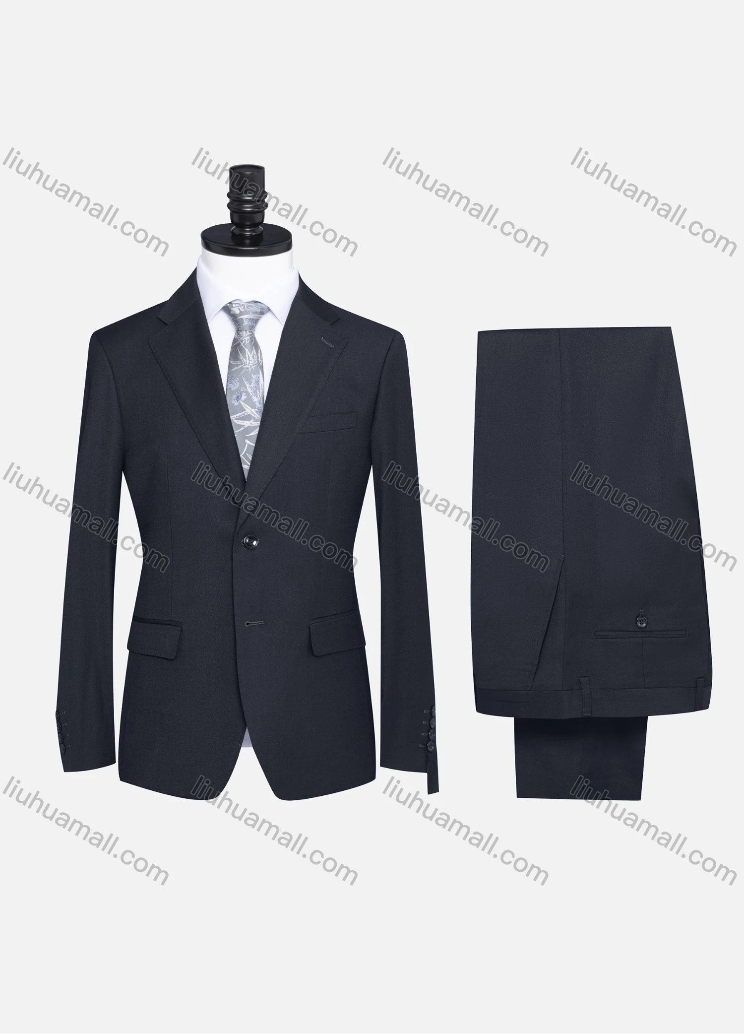 Wholesale Men's Formal Two Button Plain Blazer Jacket & Pants 2 Piece Suit Set X7533# - Liuhuamall