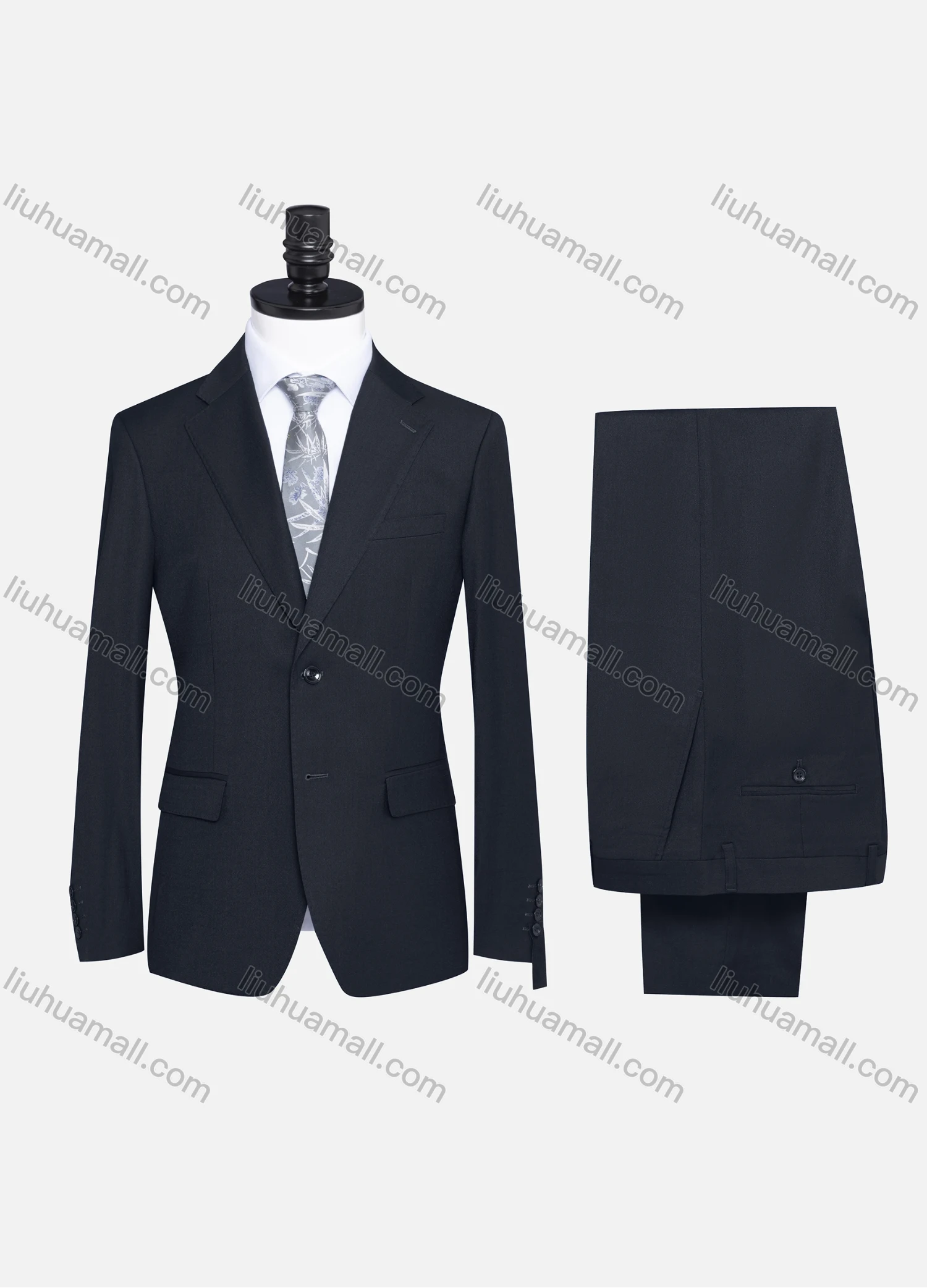 Wholesale Men's Formal Two Button Plain Blazer Jacket & Pants 2 Piece Suit Set X7533# - Liuhuamall