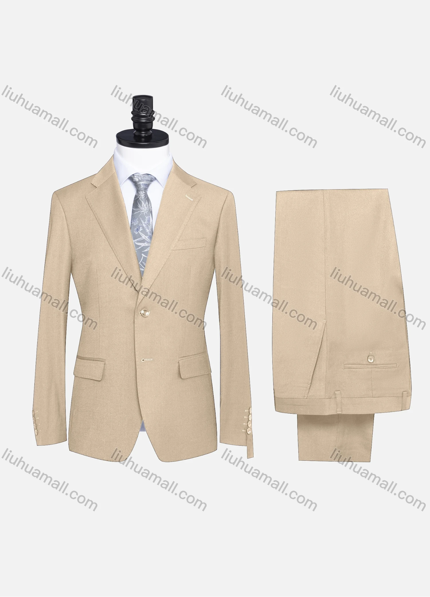 Wholesale Men's Formal Two Button Plain Blazer Jacket & Pants 2 Piece Suit Set X7533# - Liuhuamall