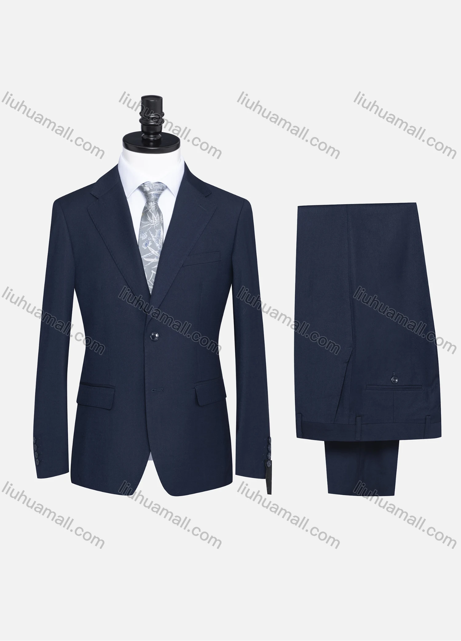 Wholesale Men's Formal Two Button Plain Blazer Jacket & Pants 2 Piece Suit Set X7533# - Liuhuamall