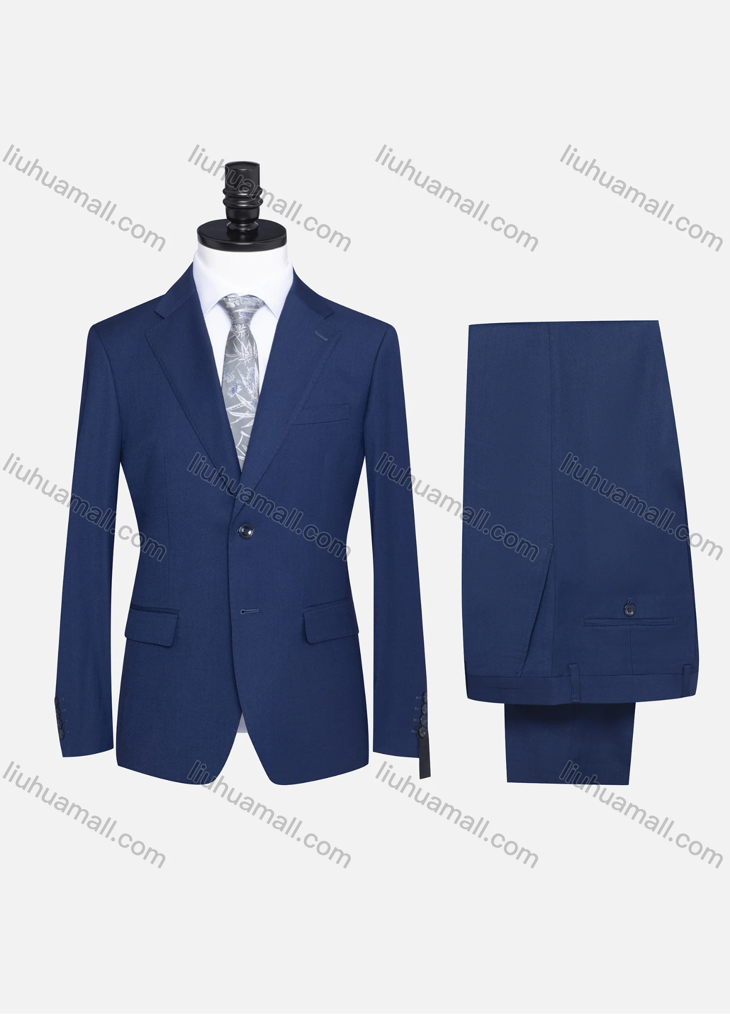 Wholesale Men's Formal Two Button Plain Blazer Jacket & Pants 2 Piece Suit Set X7533# - Liuhuamall