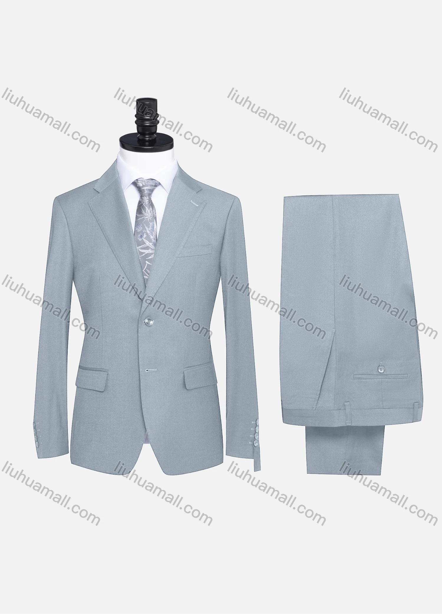 Wholesale Men's Formal Two Button Plain Blazer Jacket & Pants 2 Piece Suit Set X7533# - Liuhuamall